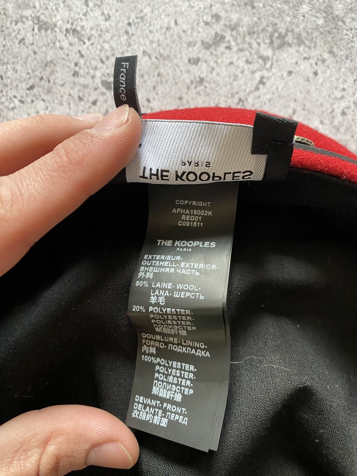 The Kooples The Kooples wool leather hat women luxury cap in red Size ONE SIZE - 7 Thumbnail