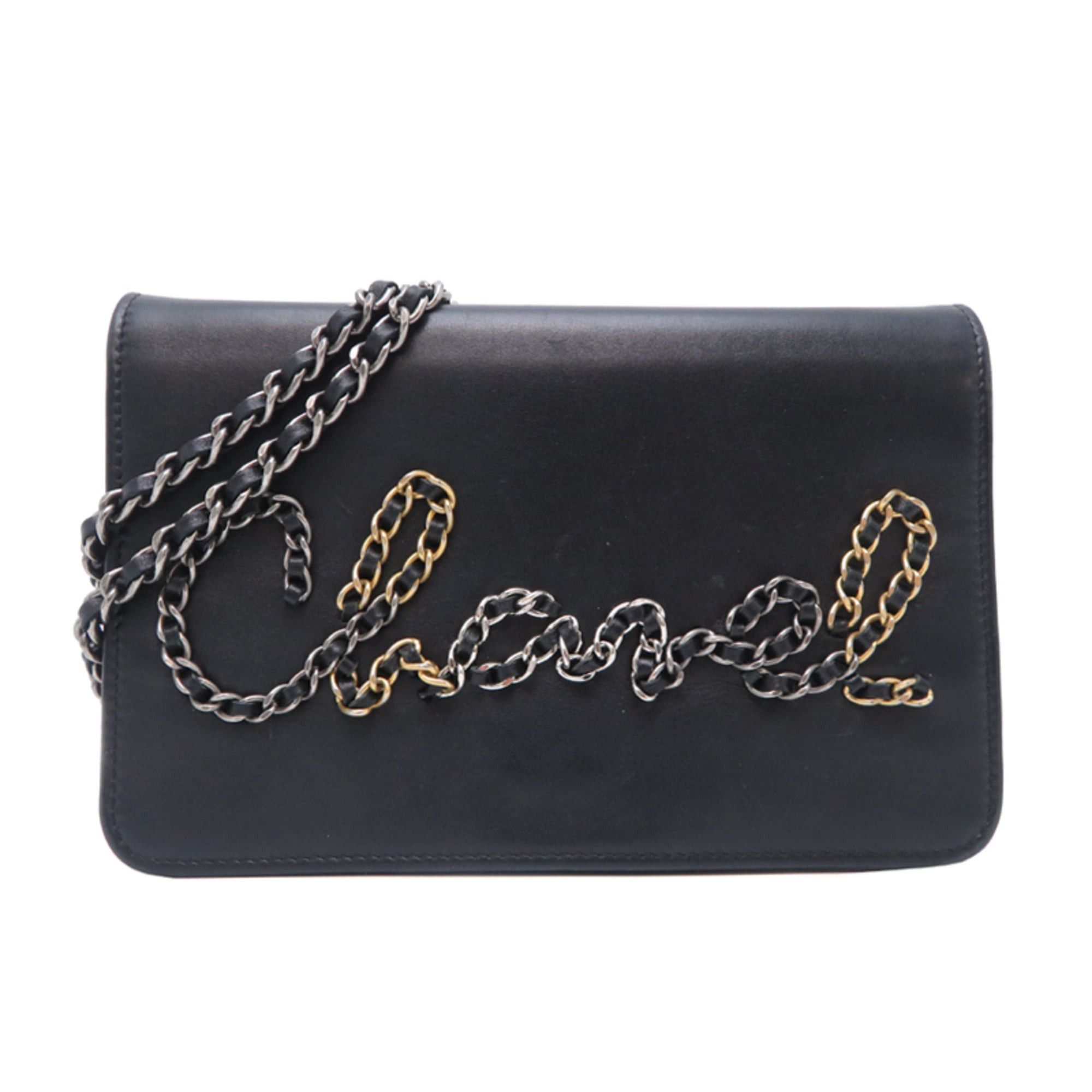 Chanel CHANEL Camellia Coco Mark Chain Wallet Shoulder Bag