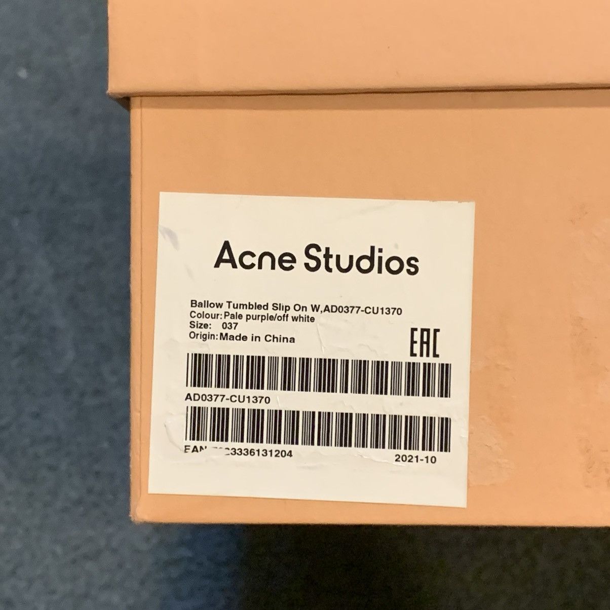 Acne Studios ACNE STUDIOS WOMENS BALLOW TUMBLED SLIP ON SNEAKERS Size US 7 / IT 37 - 8 Thumbnail