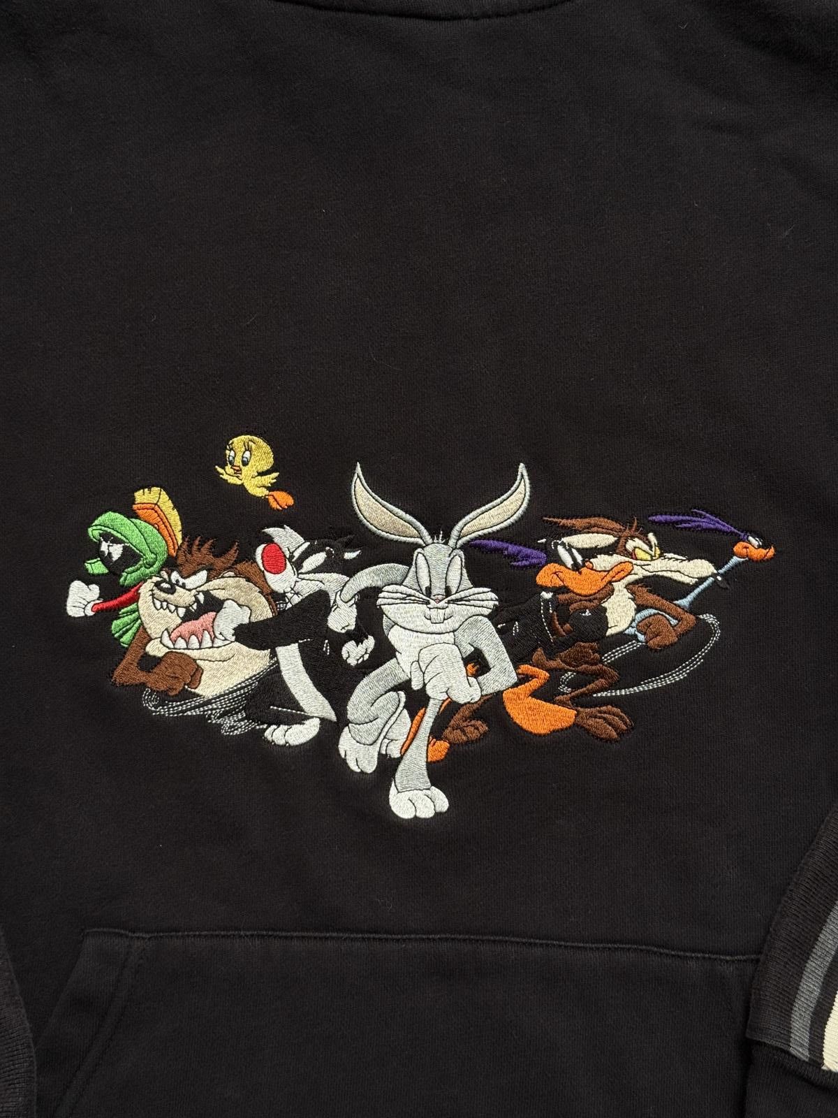 Designer VTG Looney Tunes Hoodie Embroidered 1999 Taz Marvin Bugs - L Size US L / EU 52-54 / 3 - 3 Thumbnail