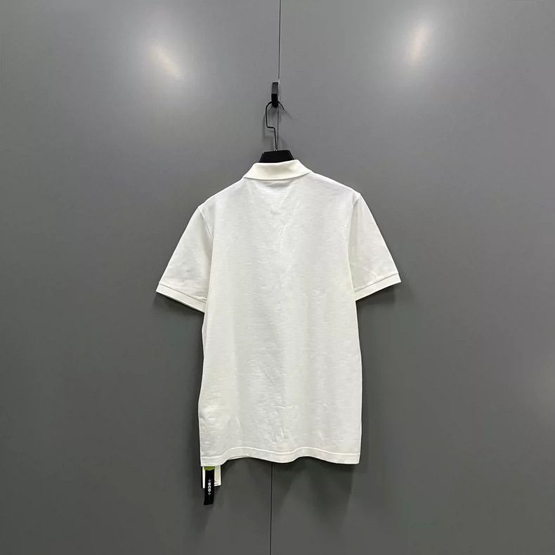 Louis Vuitton Louis Vuitton Cream Checkered Polo Shirt XL -2505 Size US XL / EU 56 / 4 - 4 Thumbnail