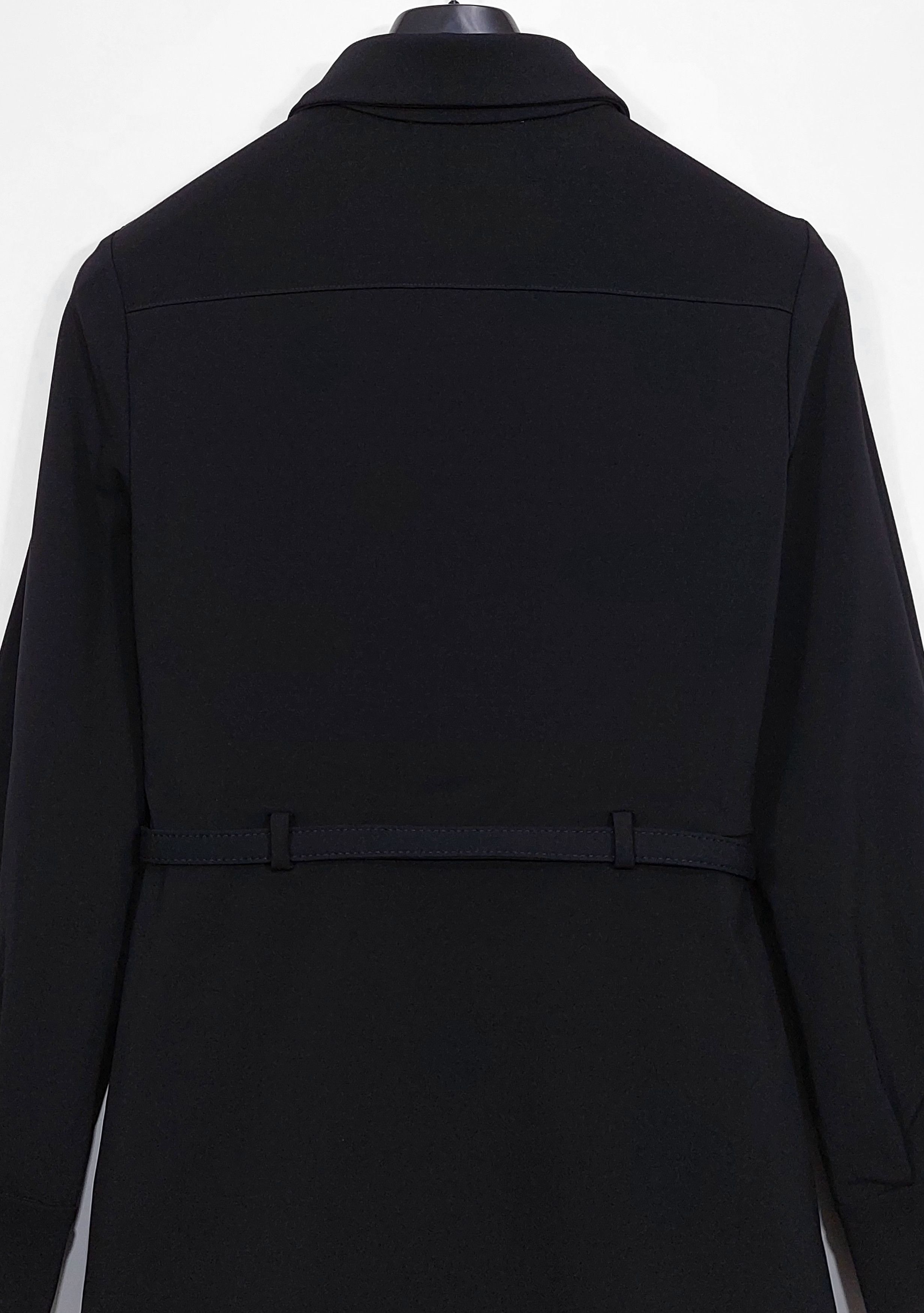 RED Valentino belted viscose half zip LS mini dress - black 44 Size M / US 6-8 / IT 42-44 - 12 Thumbnail