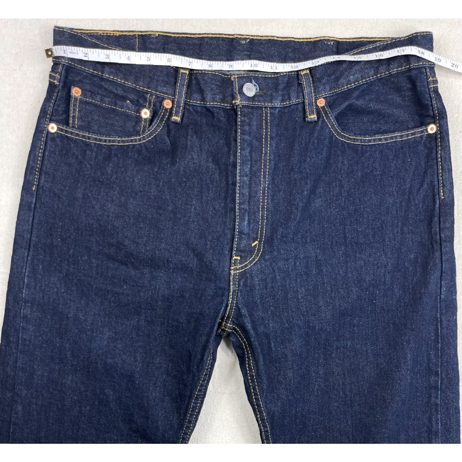 Levi's Levi's Jeans 505 Straight Men’s 38x32 Denim Dark Blue Cotton Zip Inseam 32 N/A Size US 38 / EU 54 - 4 Thumbnail
