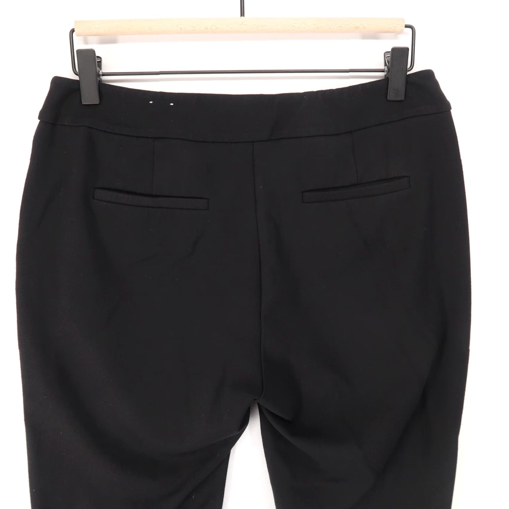 J.McLaughlin J. McLaughlin Ponte Pull On Ankle Pants Womens 6 Black Zip Front Pockets Size 28" / US 6 / IT 42 - 6 Thumbnail