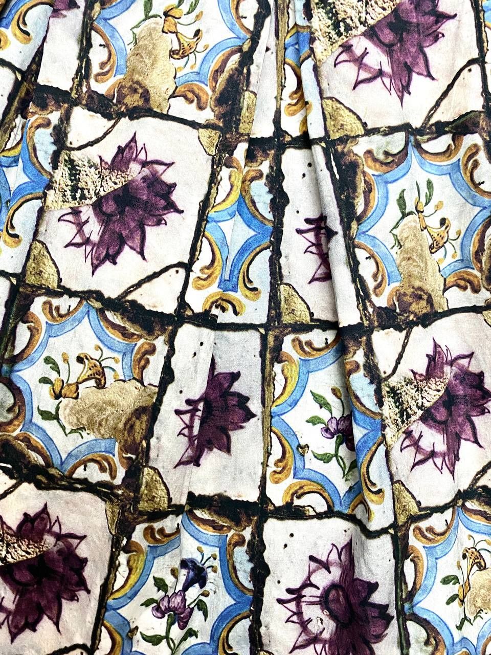 Prada Prada Floral Art Baroque Print Runway Mini Skirt Vintage Y2K Size 30" / US 8 / IT 44 - 5 Thumbnail