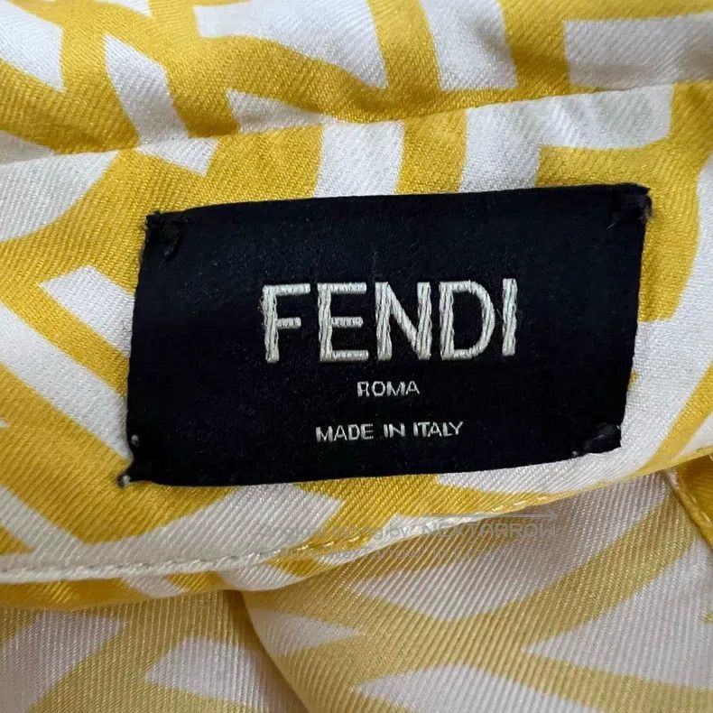 Fendi Fendi size 39 Yellow full print FF silk shirt Size US XS / EU 42 / 0 - 6 Thumbnail