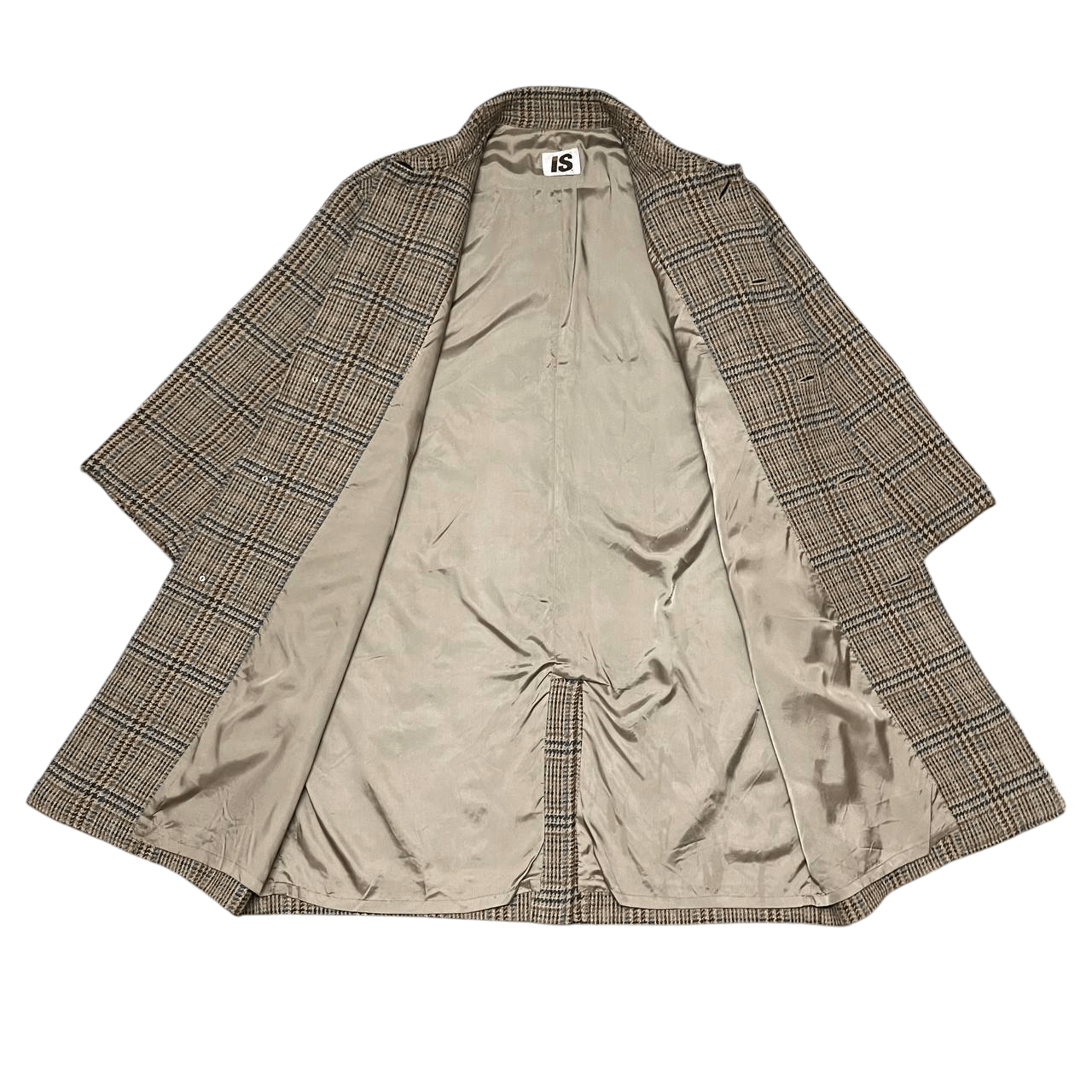 Issey Miyake Vintage IS Issey Miyake Checkered Wool Long Coat Size US M / EU 48-50 / 2 - 7 Thumbnail