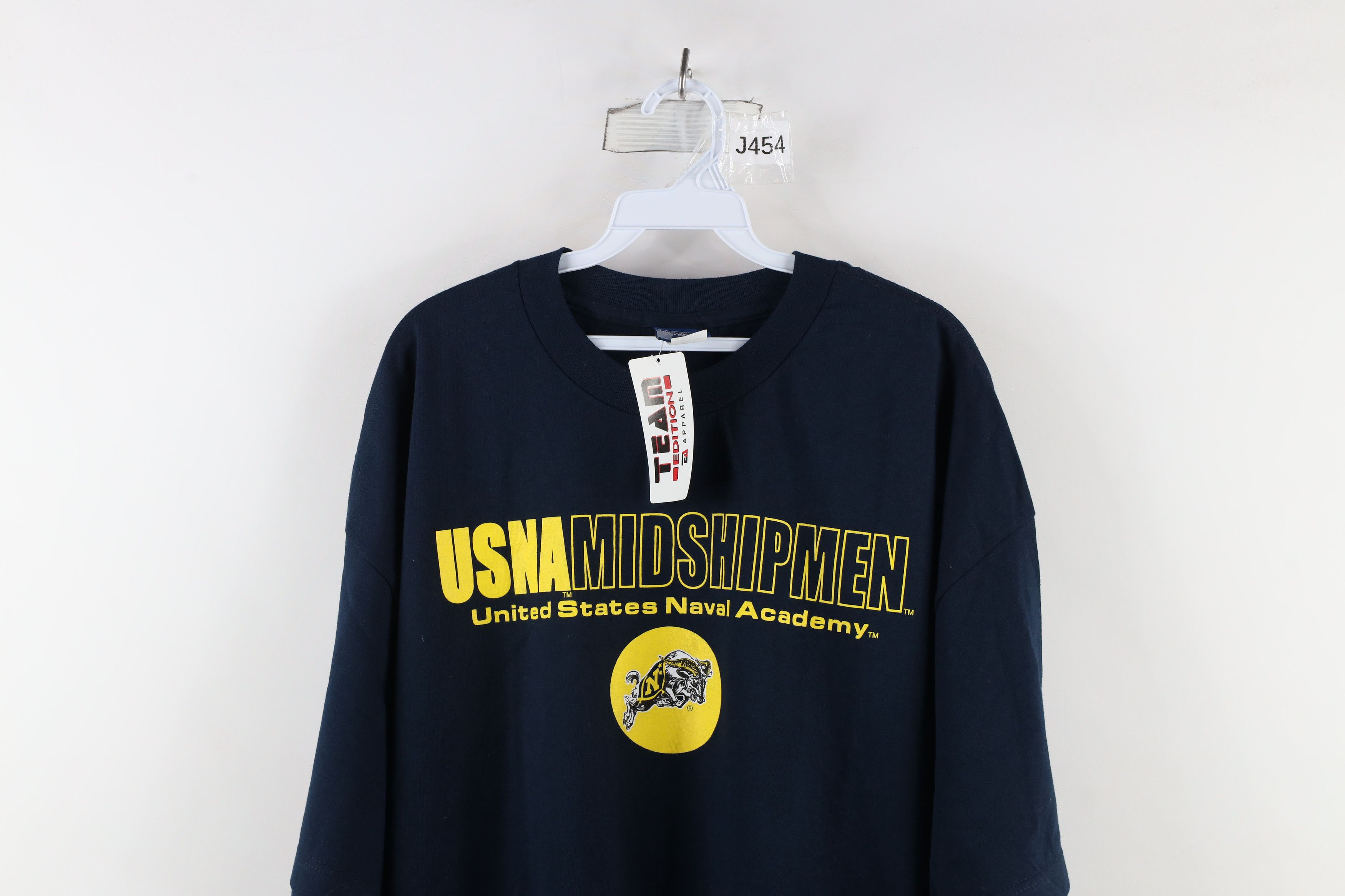 Vintage Deadstock Vintage 90s United States Naval Academy T-Shirt Size US XL / EU 56 / 4 - 2 Thumbnail
