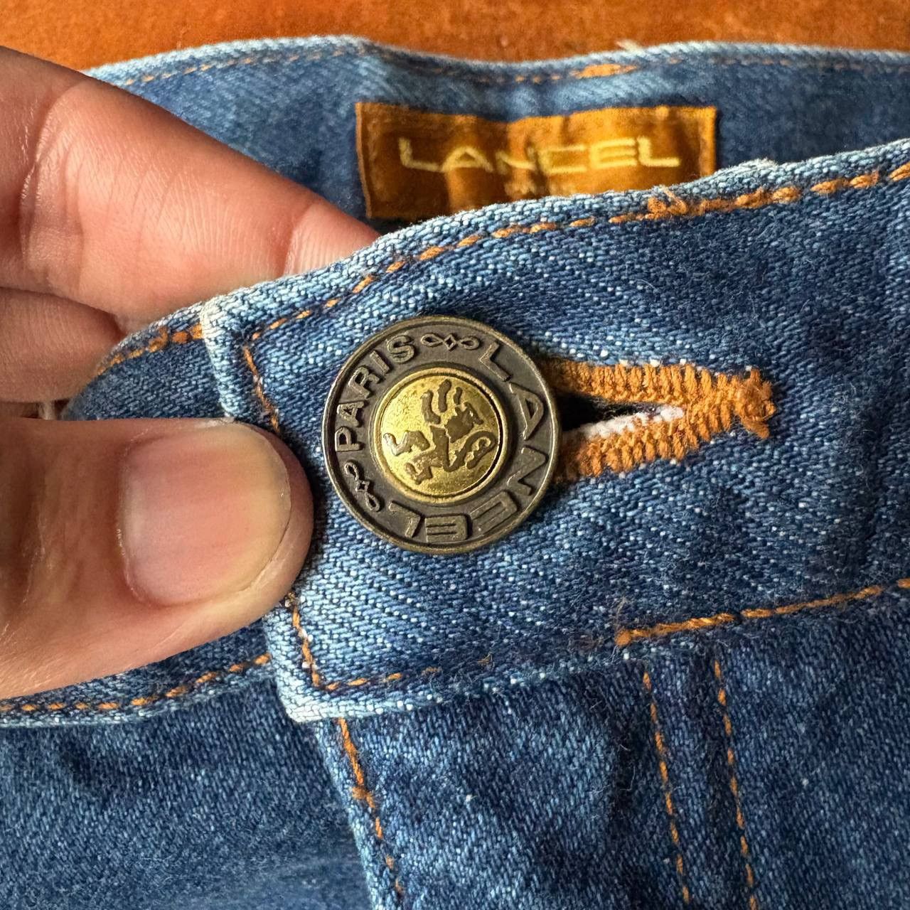 Lancel Vintage 90’s Lancel Paris Jeans with Purple Gold Embroidery Size US 28 / EU 44 - 12 Thumbnail