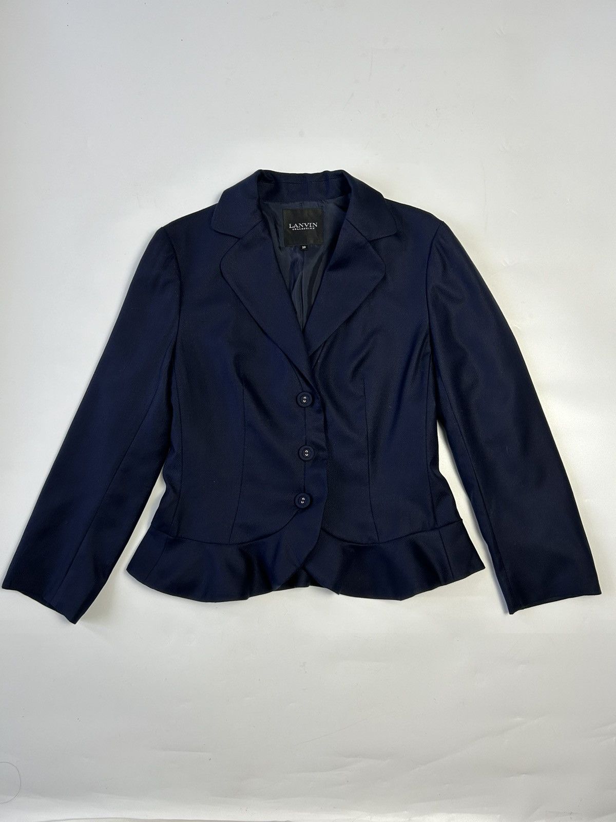 Designer × Lanvin LANVIN NAVY BLUE STYLE BLAZER JACKET Size S / US 4 / IT 40 - 1 Thumbnail