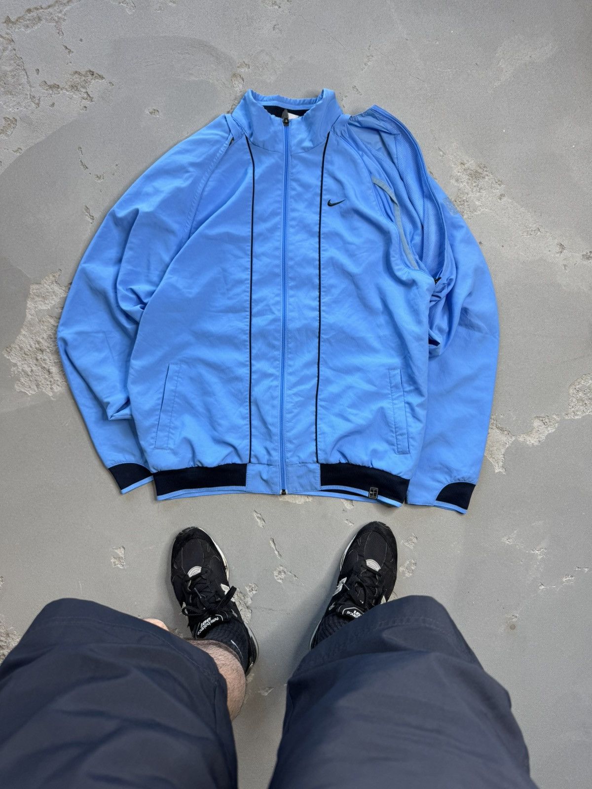 Nike × Vintage 00s Nike Vintage Court Nylon Track Suit Baggy Pants + Jacket Size US L / EU 52-54 / 3 - 2 Thumbnail