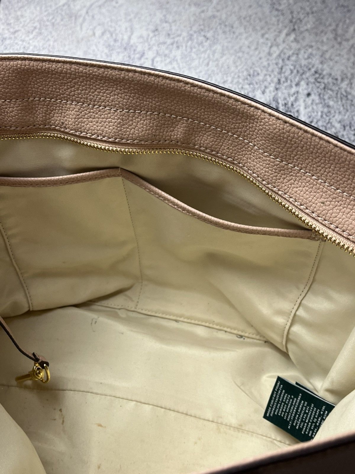 Polo Ralph Lauren LAUREN RALPH LAUREN MELLOW PINK LEATHER MEDIUM GRAB BAG Size ONE SIZE - 19 Thumbnail