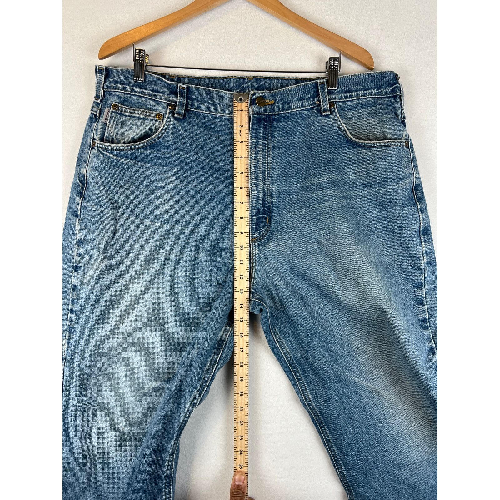 Carhartt Carhartt Jeans Mens 42x32 Blue Relaxed Straight Denim Pants Size US 42 / EU 58 - 6 Thumbnail