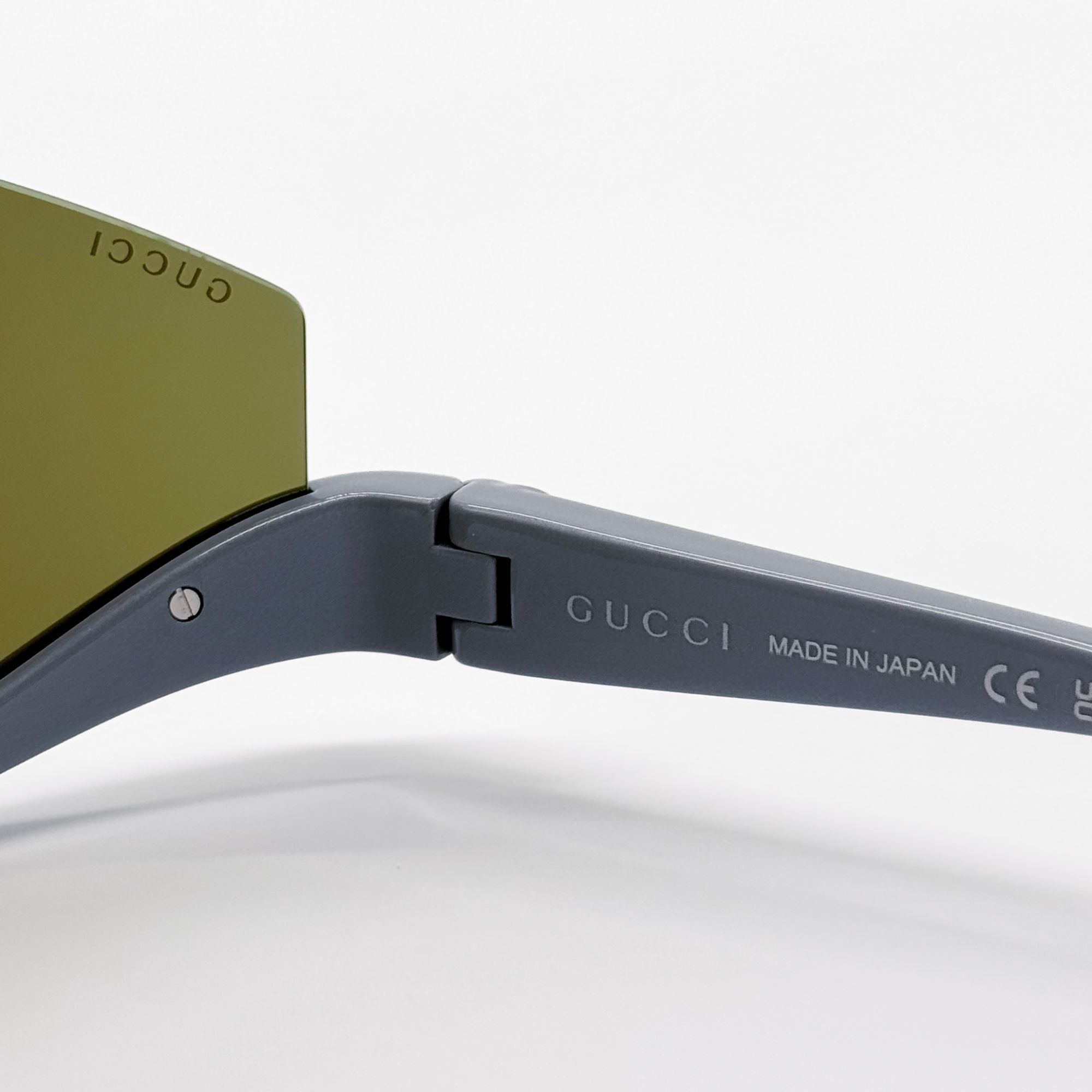 Gucci NEW GUCCI SUNGLASSES GG1650S 011 SHIELD GRAY GREEN UNISEX Size ONE SIZE - 8 Thumbnail