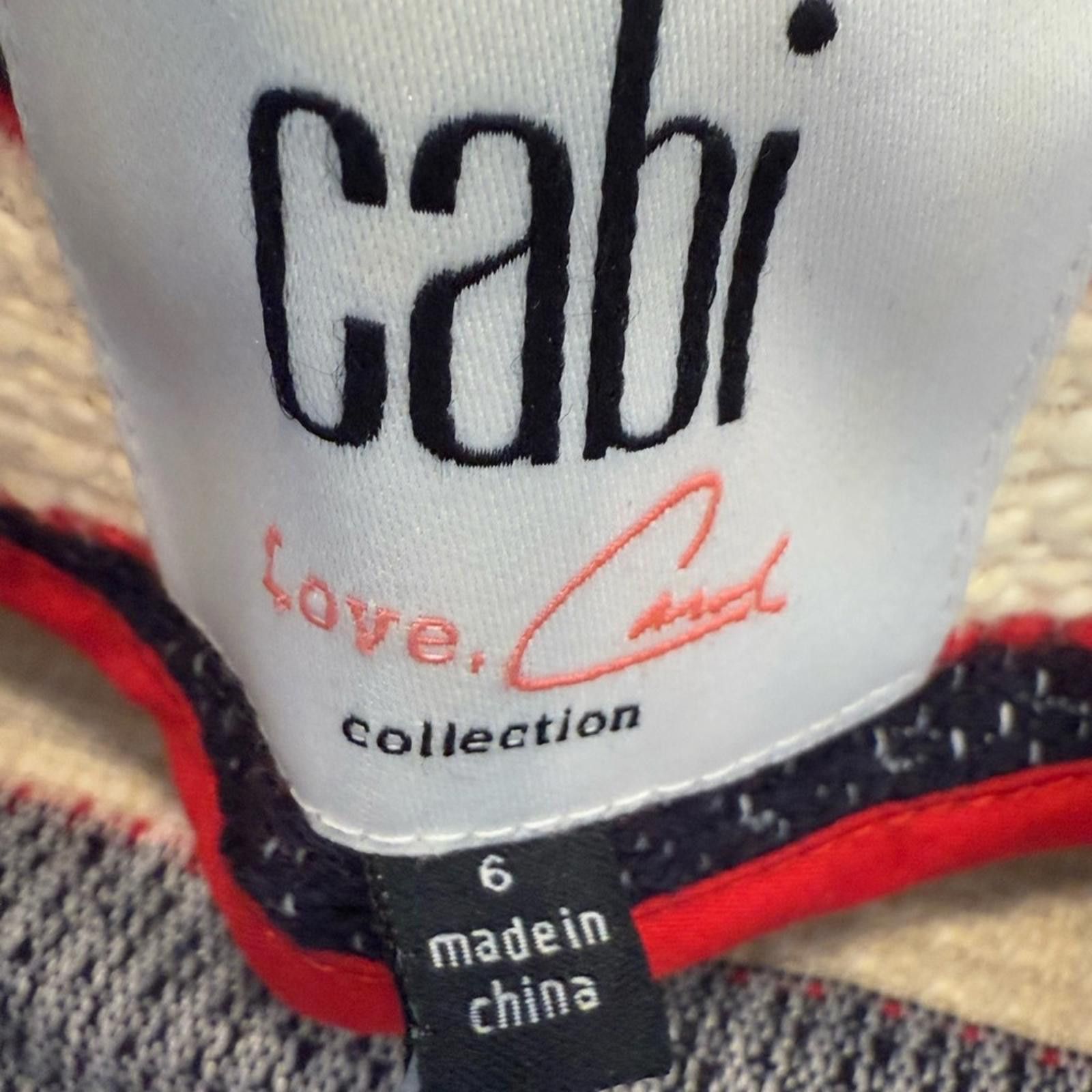 Other Cabi Blazer Red Navy Cream stripe button up SZ 6 Size M / US 6-8 / IT 42-44 - 3 Thumbnail