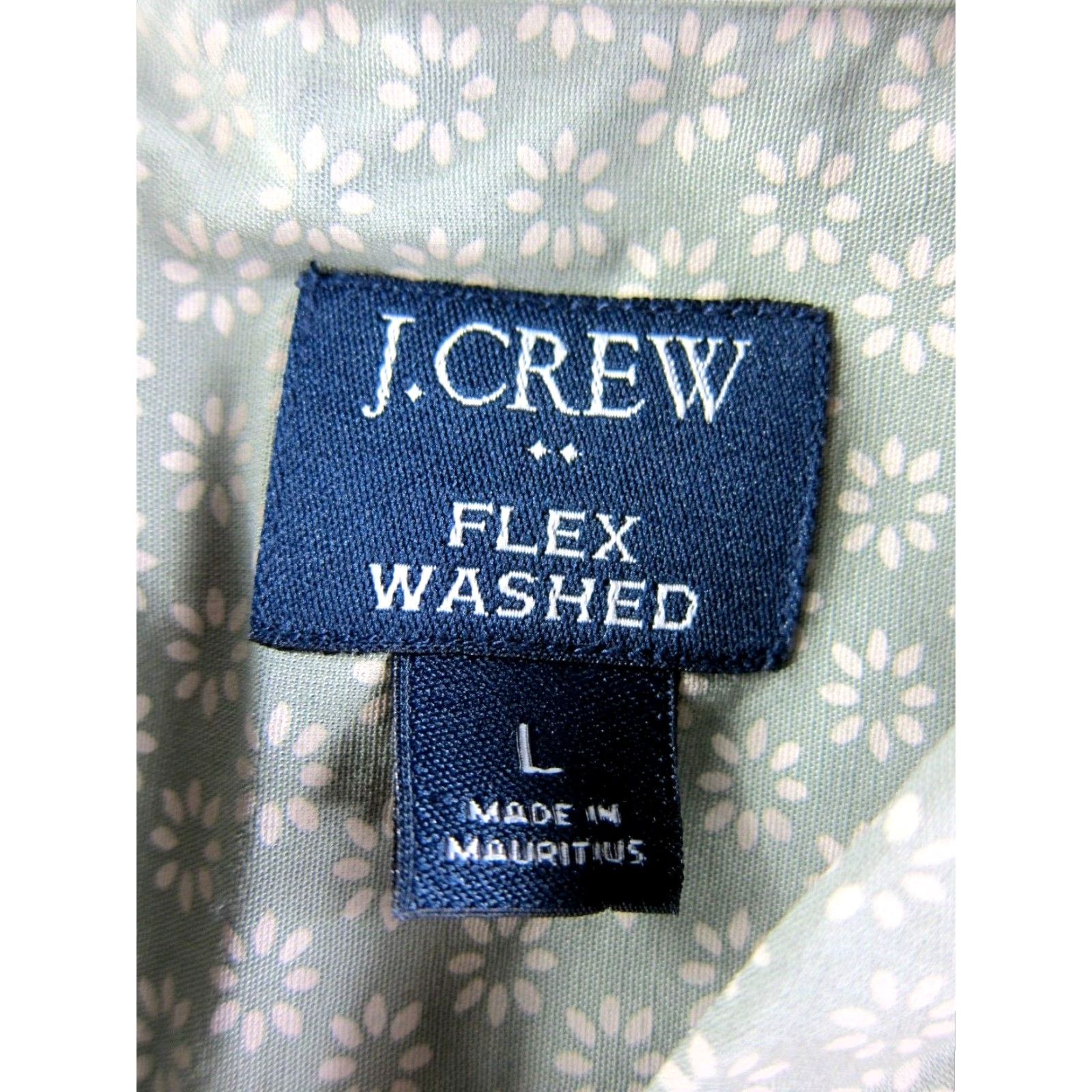 J.Crew J.Crew Flex Washed Cotton Green Floral Short Sleeve Button Down Shirt Men L Size US L / EU 52-54 / 3 - 3 Thumbnail