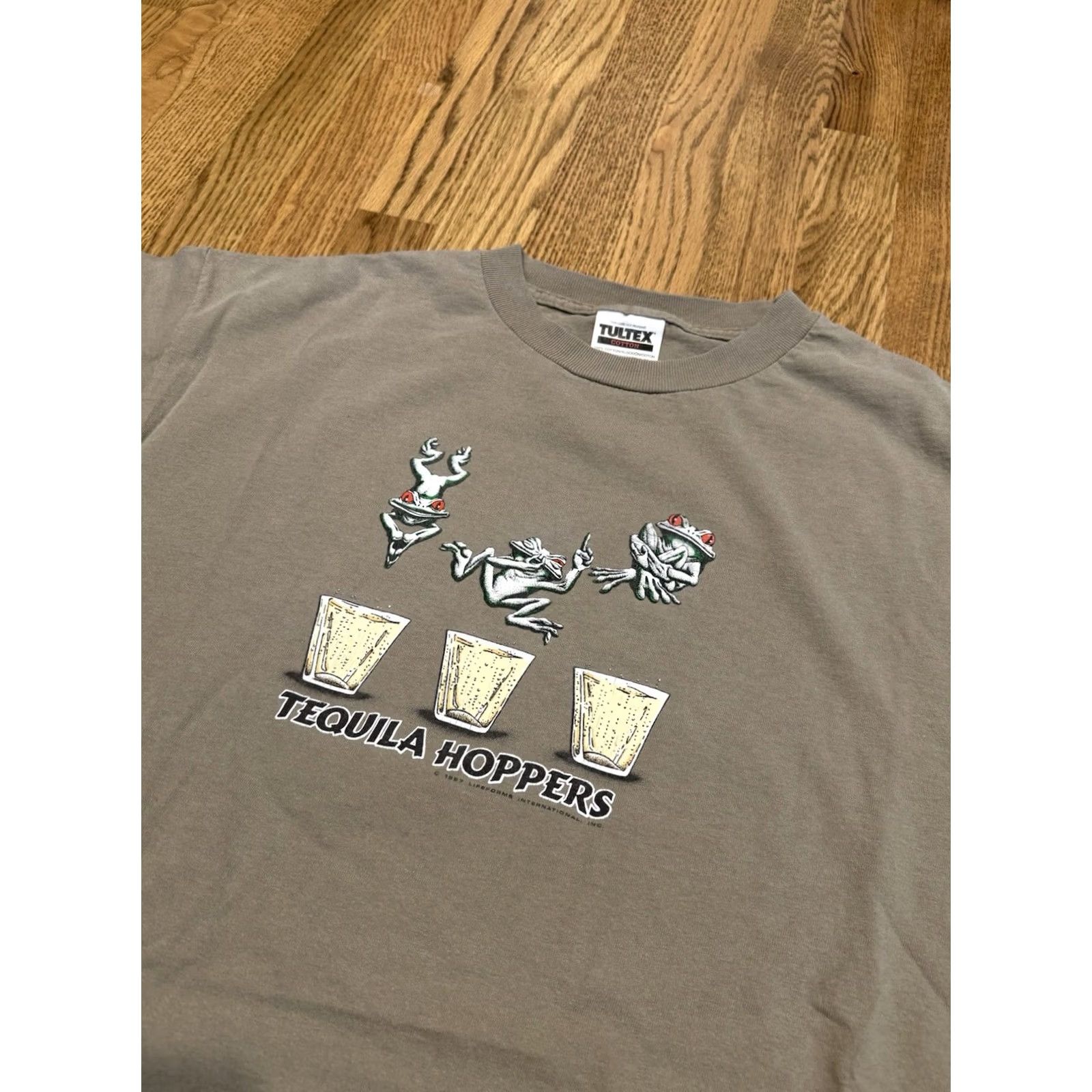 Doublet VINTAGE Frog Tequila Hoppers Shirt Size Large 90s Vtg Funny Double Sided T Size US L / EU 52-54 / 3 - 2 Thumbnail