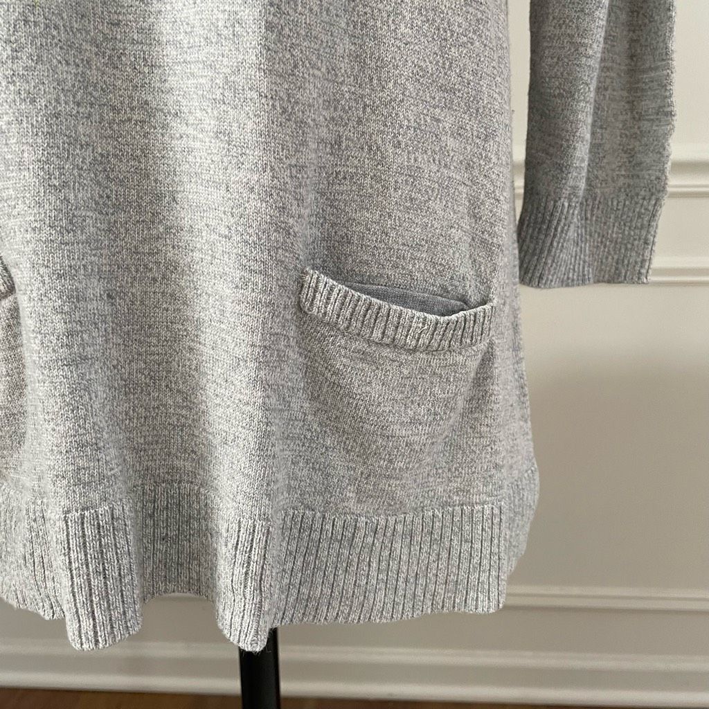 Other Talbots Grey Tunic Sweater Welt Pockets Back Neck Zip M Size M / US 6-8 / IT 42-44 - 4 Thumbnail