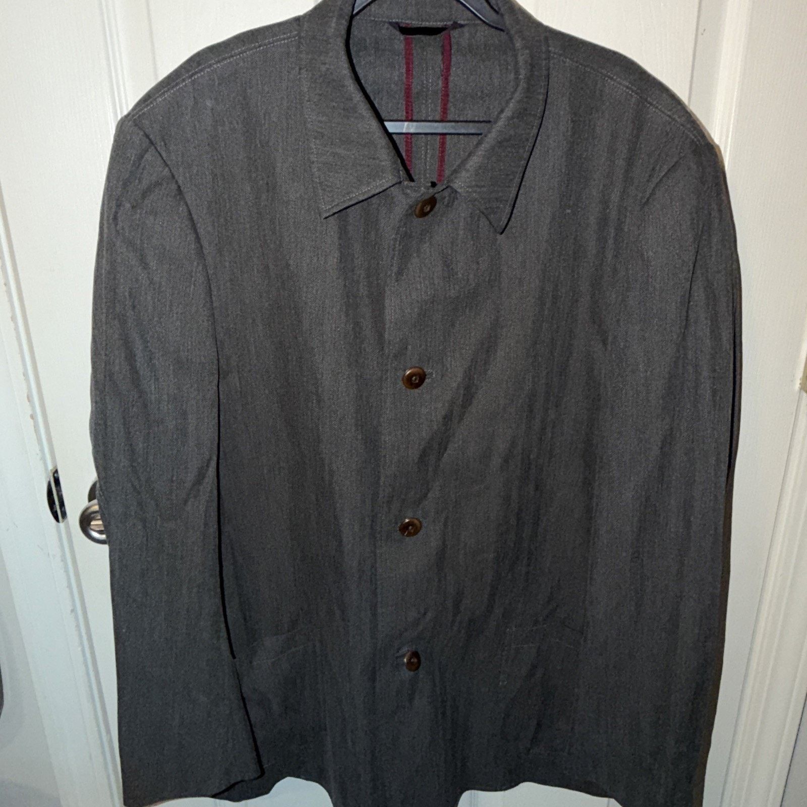 Vintage Men’s Grey Vintage XL Coat / Sport Jacket Button Up Size 40S - 1 Thumbnail