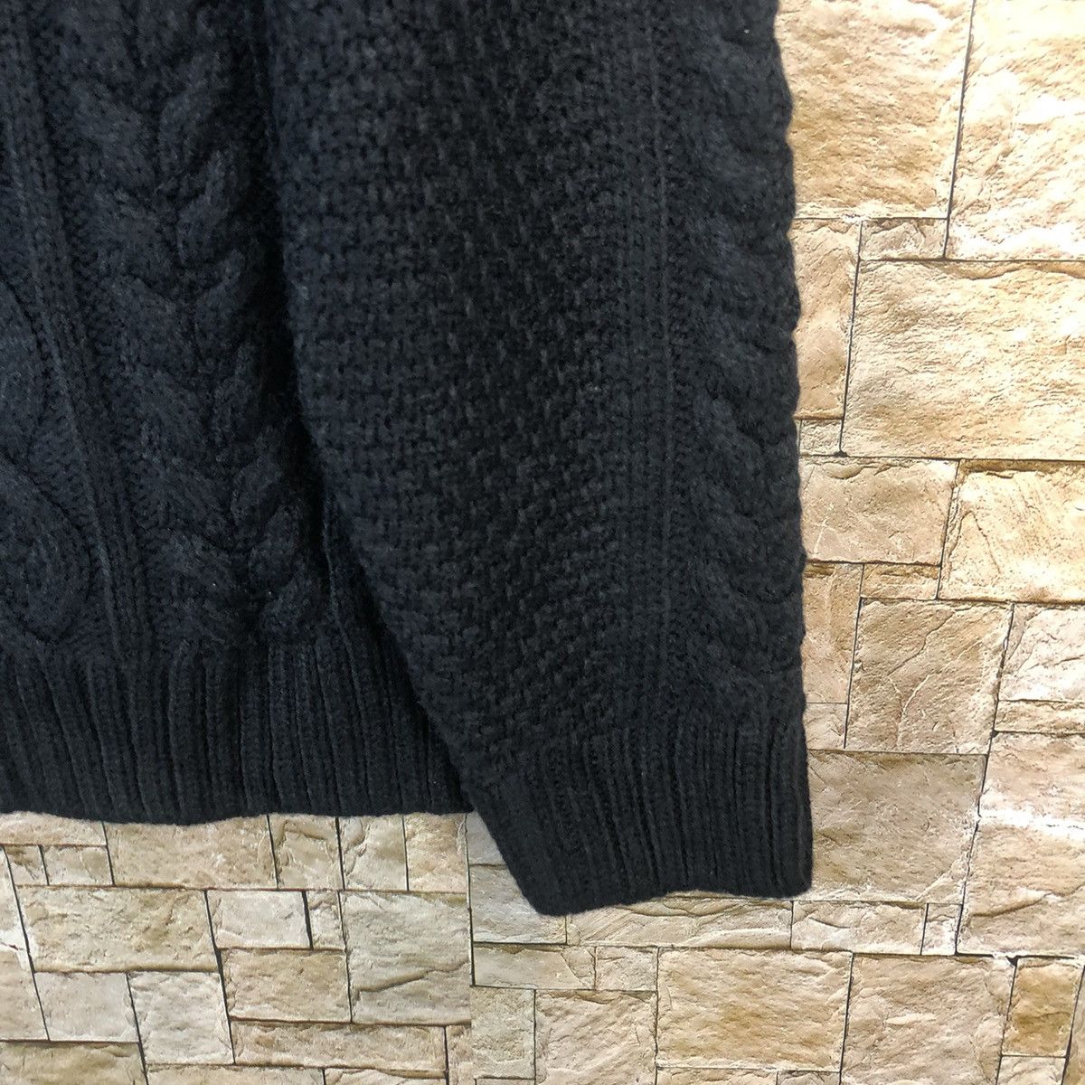 Aran Isles Knitwear × GU GU Dark Blue aran isle cable Knitwear #A762 Size S / US 4 / IT 40 - 8 Thumbnail
