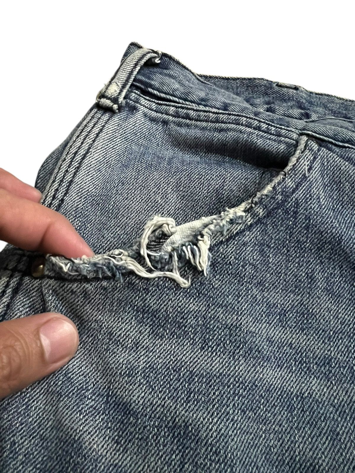 Fat Tokyo × If Six Was Nine 💥Baggy💥Vintage Fat Tyo Sashiko Boro Style Denim Size US 36 / EU 52 - 9 Thumbnail