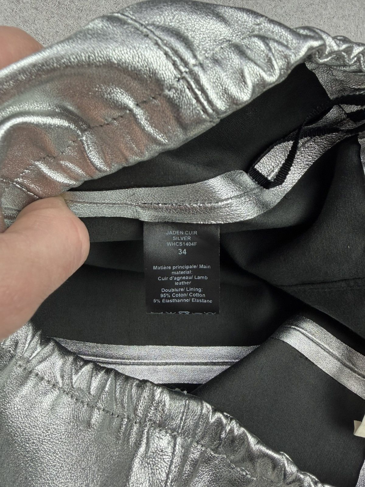 Zadig & Voltaire Zadig & Voltaire Jaden Cuir Silver Skirt Size 34 Size 24" / US 00 / IT 34 - 8 Thumbnail