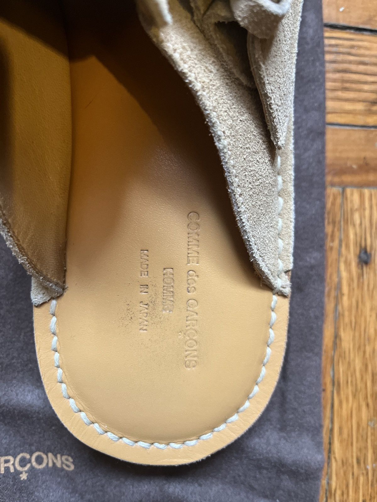 Comme des Garcons × Comme des Garcons Homme COMME des GARÇONS HOMME tan suede buckled slides Size US 10 / EU 43 - 5 Thumbnail