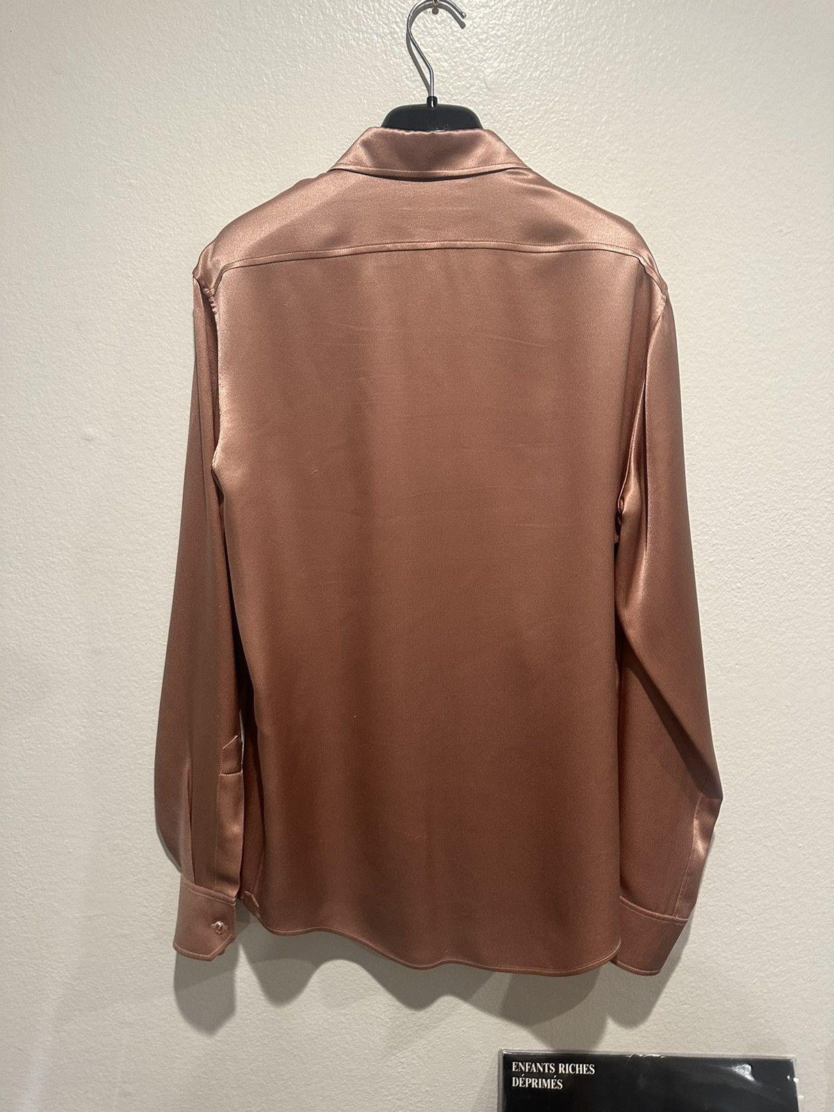 Celine × Hedi Slimane $1500 Satin Silk Loose Shirt 37 Size US S / EU 44-46 / 1 - 8 Thumbnail