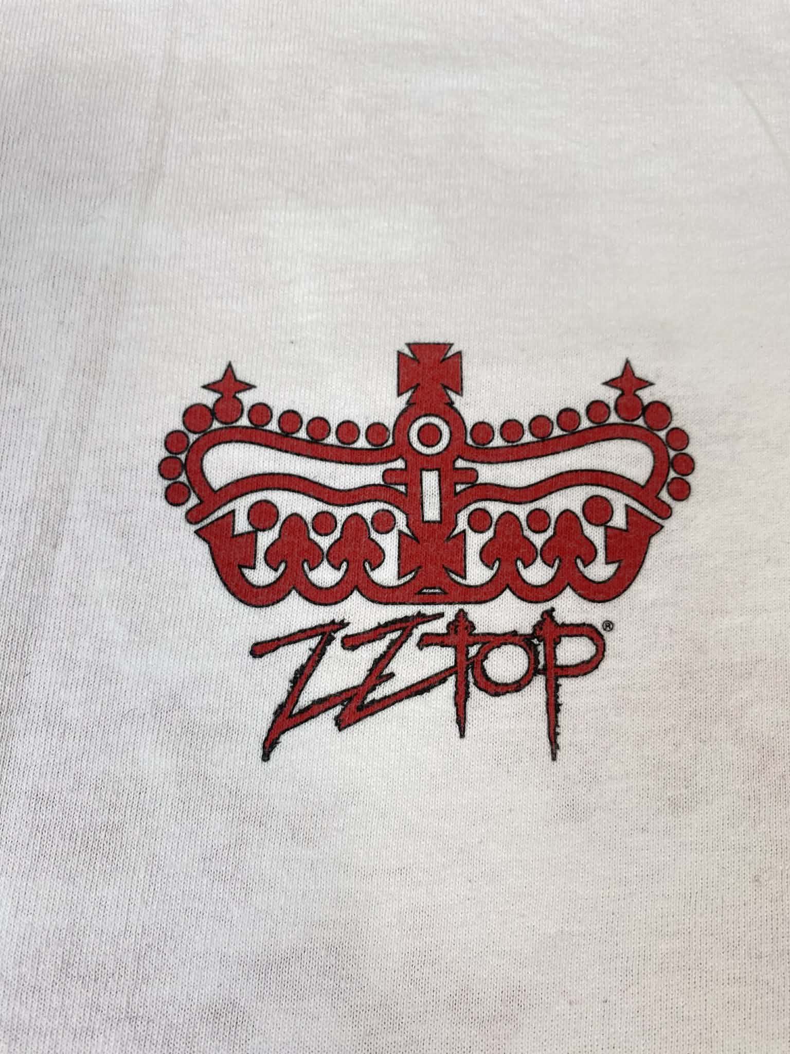 Vintage ZZ Top White Longsleeve T-shirt Bad 1999s Giant Rare Car Size US XL / EU 56 / 4 - 13 Thumbnail
