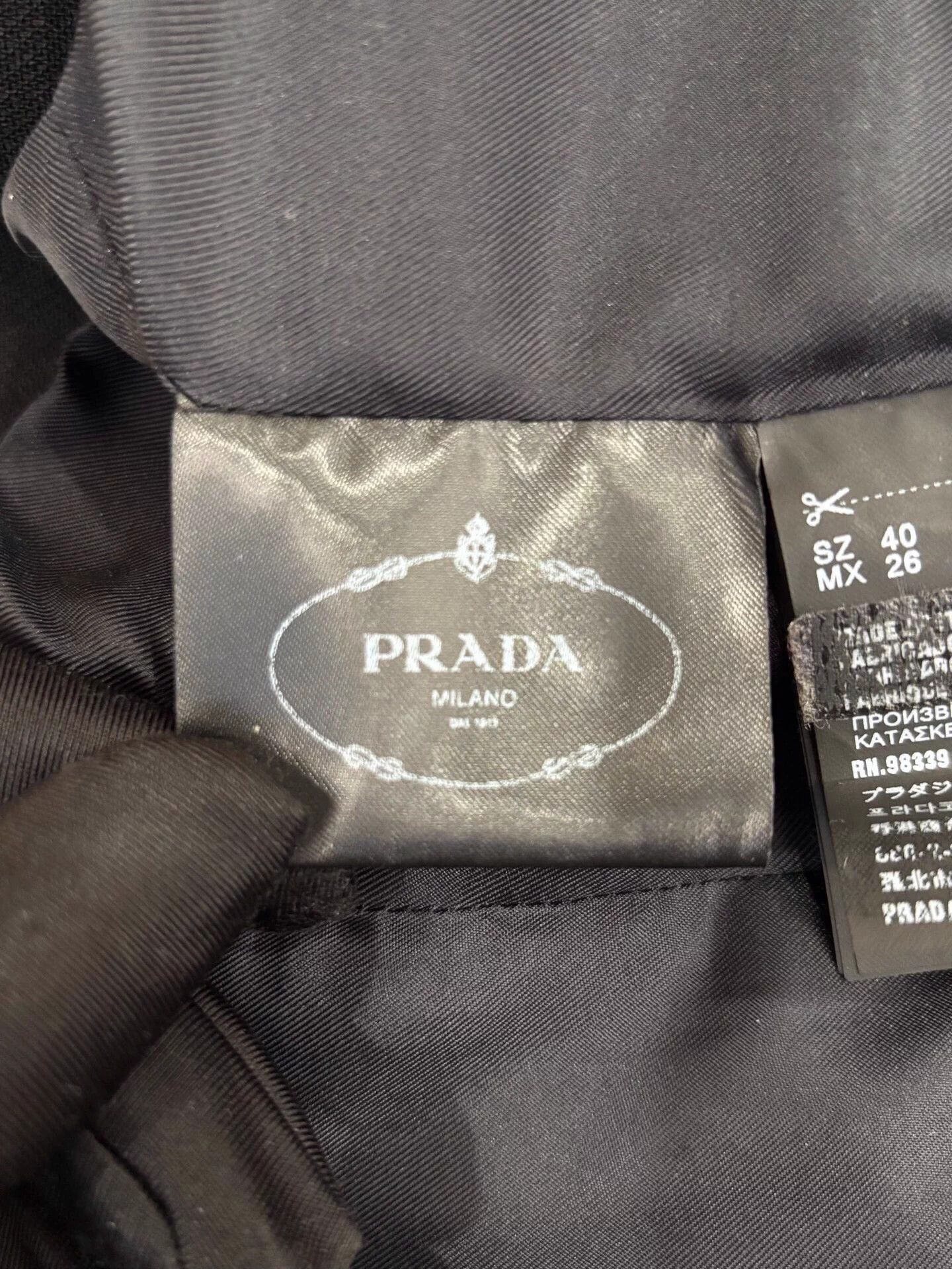 Prada Prada Women's Black Wool Jacket 40 99 New Size S / US 4 / IT 40 - 6 Thumbnail