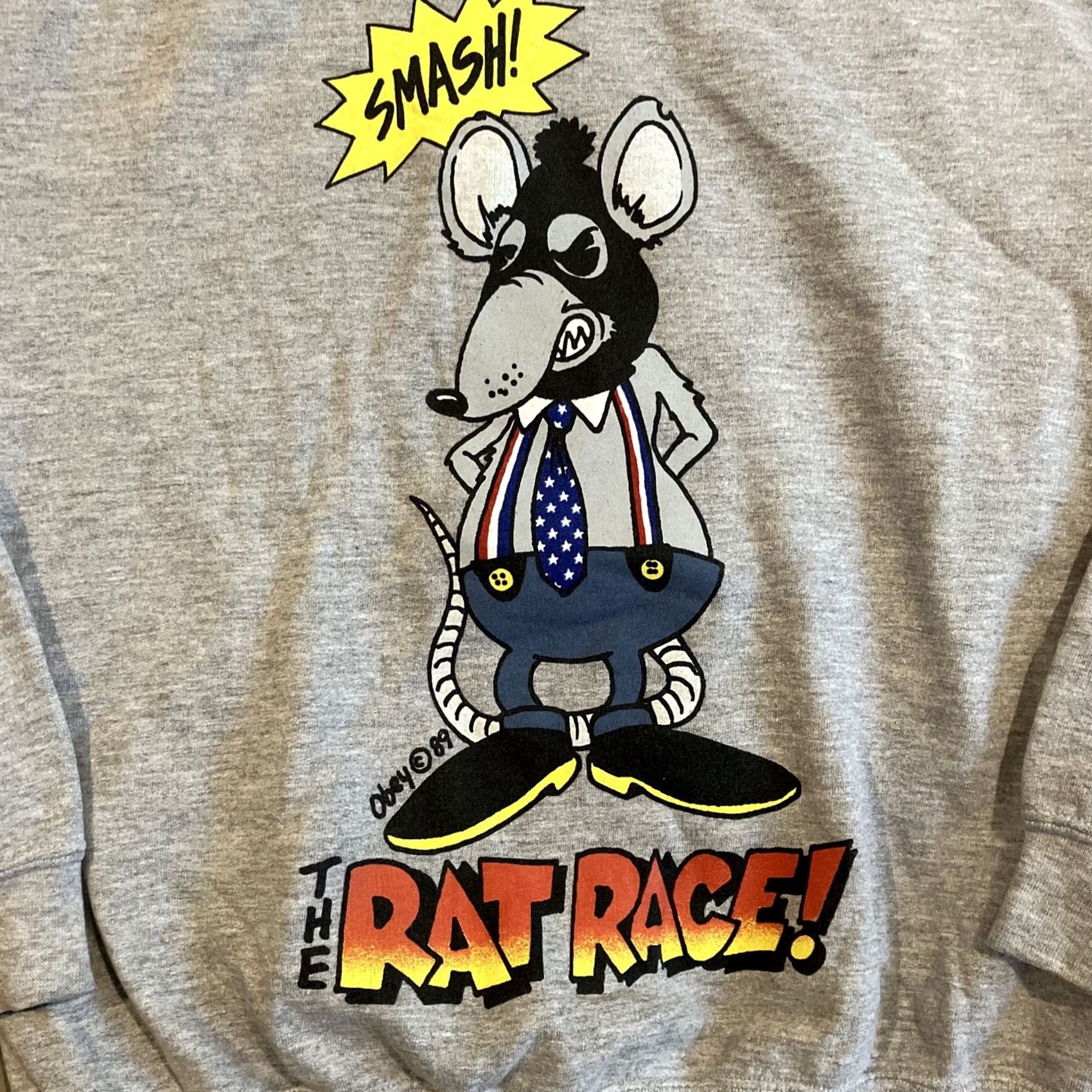 Obey VINTAGE Obey Crewneck Sweatshirt USA S The Rat Race Double Sided 1989 Size US S / EU 44-46 / 1 - 2 Thumbnail