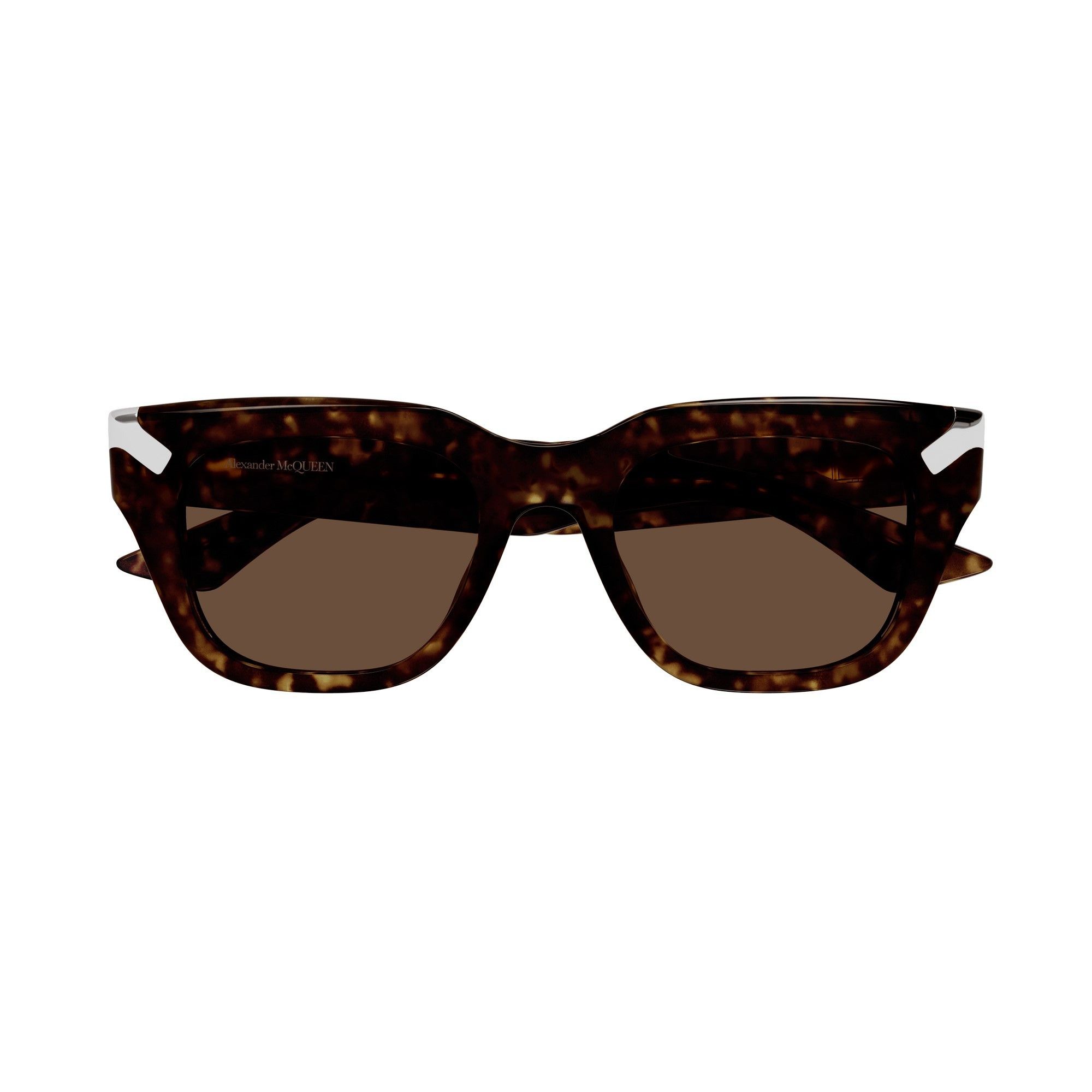 Alexander McQueen ALEXANDER MCQUEEN Punk Rivet tortoise shell sunglasses Size ONE SIZE - 2 Thumbnail