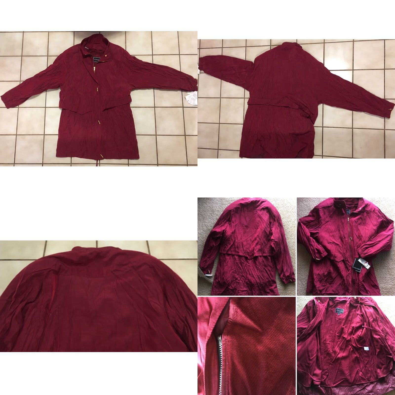 Vintage VINTAGE Z Gallery Coat Jacket Cranberry Style 011924 Sz L NWT Retail 40 Jacket Womens Red 90s Style Zip Out Liner Size L / US 10 / IT 46 - 8 Thumbnail