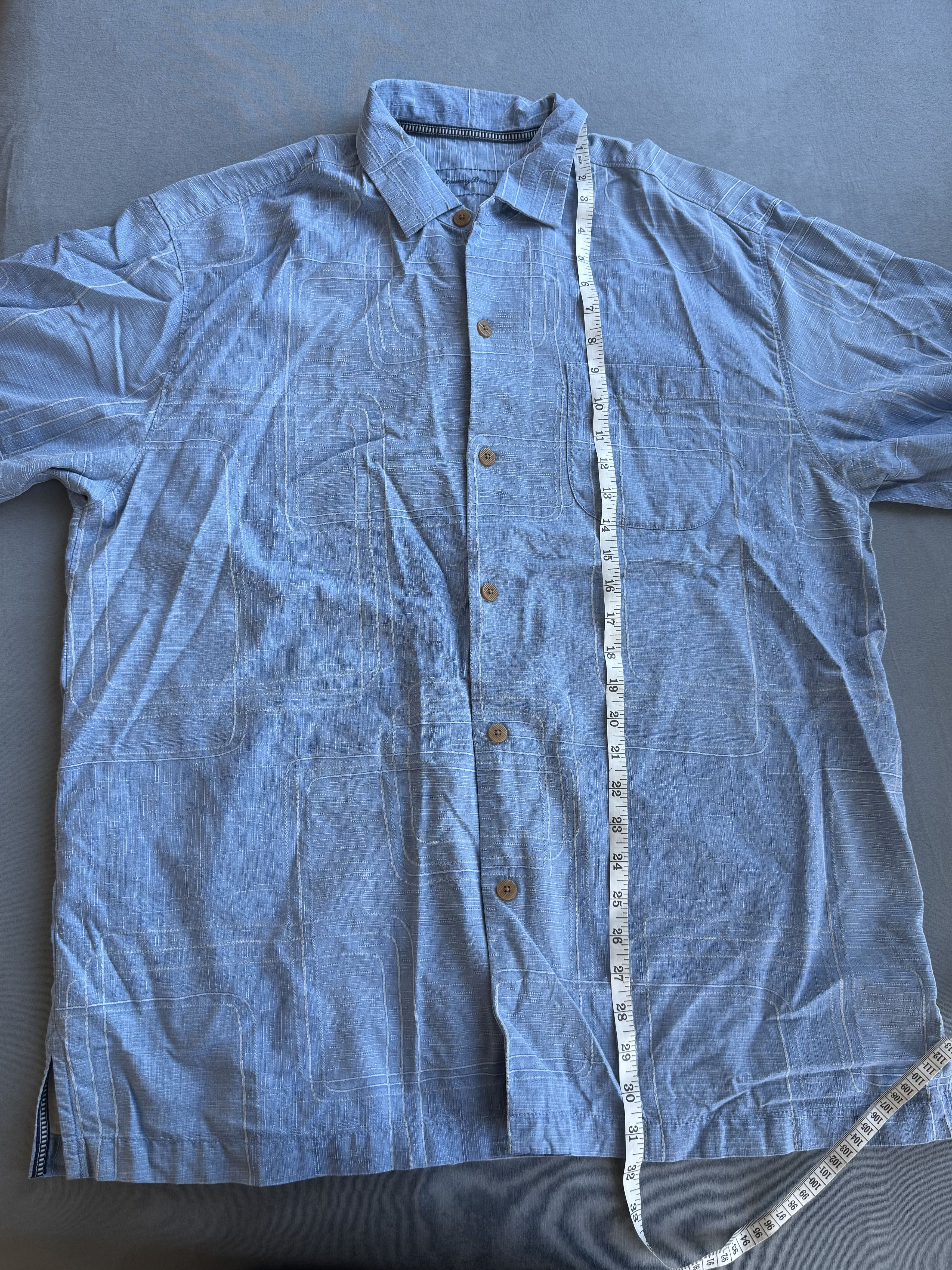Tommy Bahama Silk Tommy Bahama steel blue geometric shirt L Size US L / EU 52-54 / 3 - 3 Thumbnail