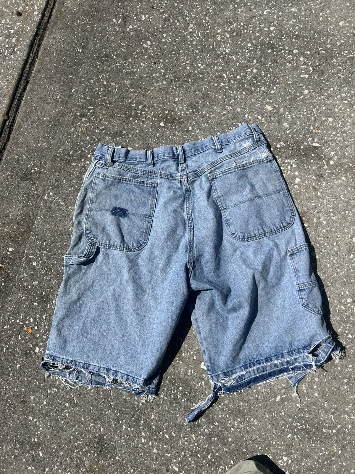 Other 1/1 Your World distressed frayed denim carpenter work shorts Size US 36 / EU 52 - 5 Thumbnail