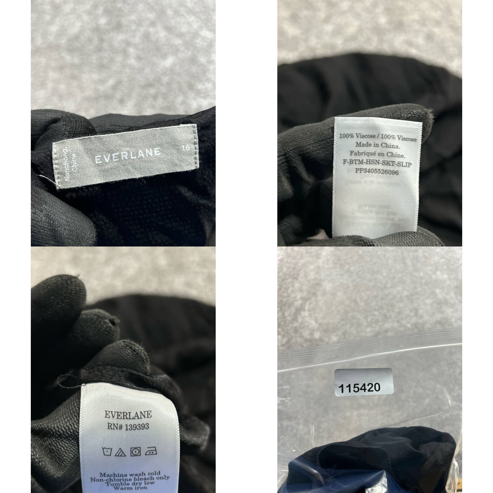 Everlane Everlane Midi Skirt Womens 16 Black Hammered Satin Back Zip Classic Wear Size 38" / US 16 / IT 52 - 8 Thumbnail