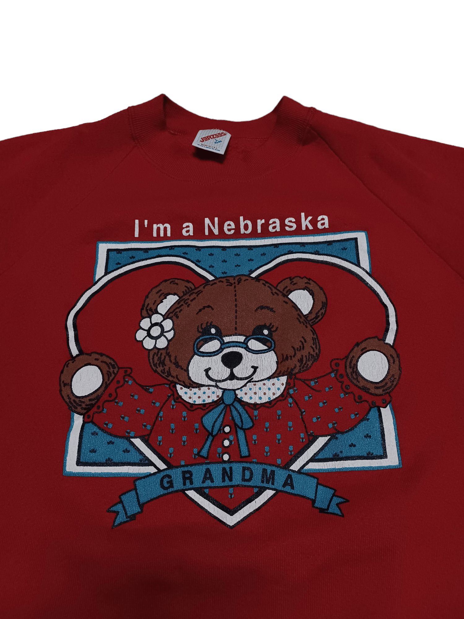 Jerzees I AM A NEBRASKA GRANDMA 90S VINTAGE BEAR JERZEES MADE IN USA Size L / US 10 / IT 46 - 2 Thumbnail