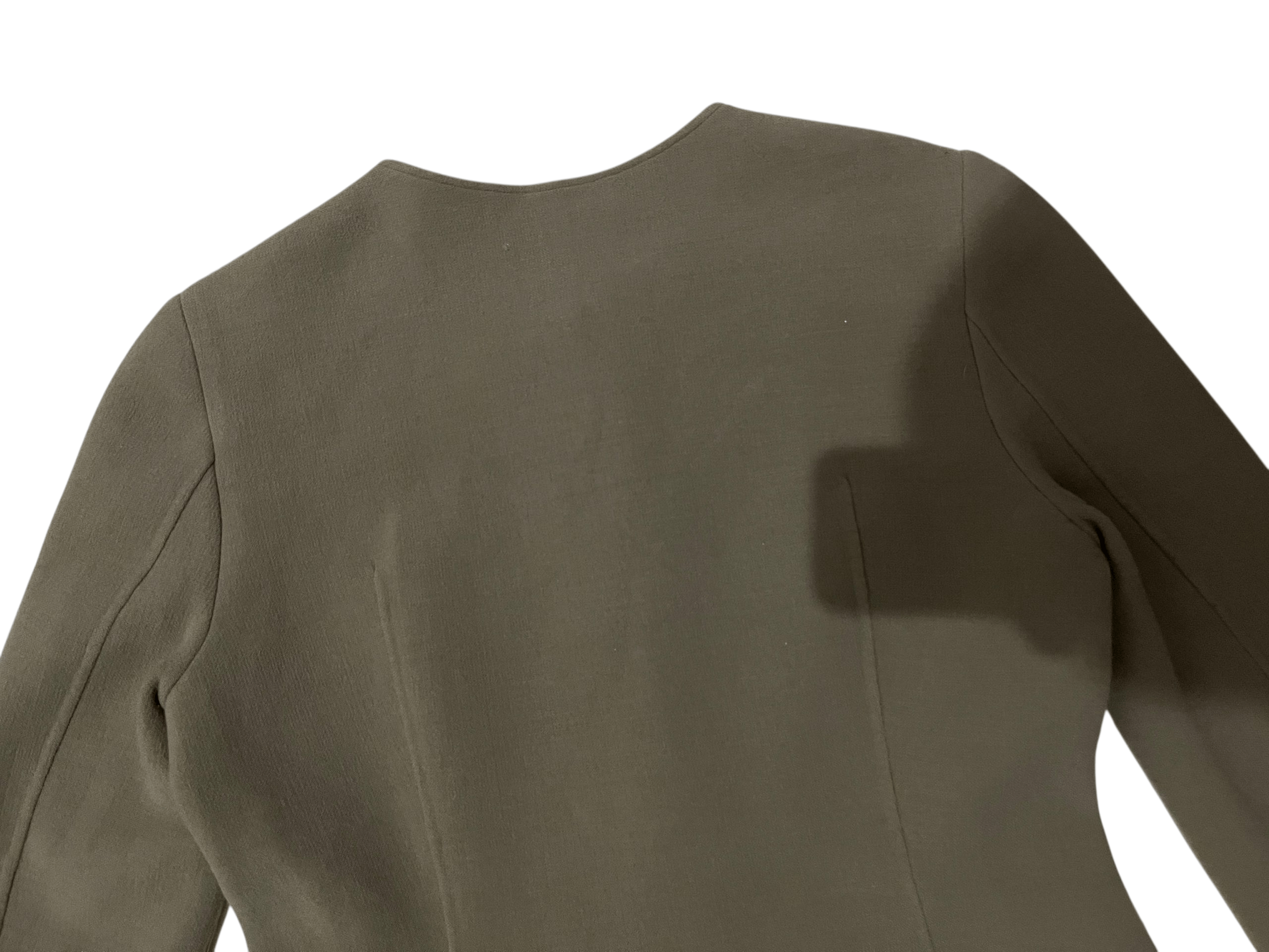 Lanvin Lanvin Collection 15 Taupe Collarless Structured Knit Jacket Size M / US 6-8 / IT 42-44 - 10 Thumbnail