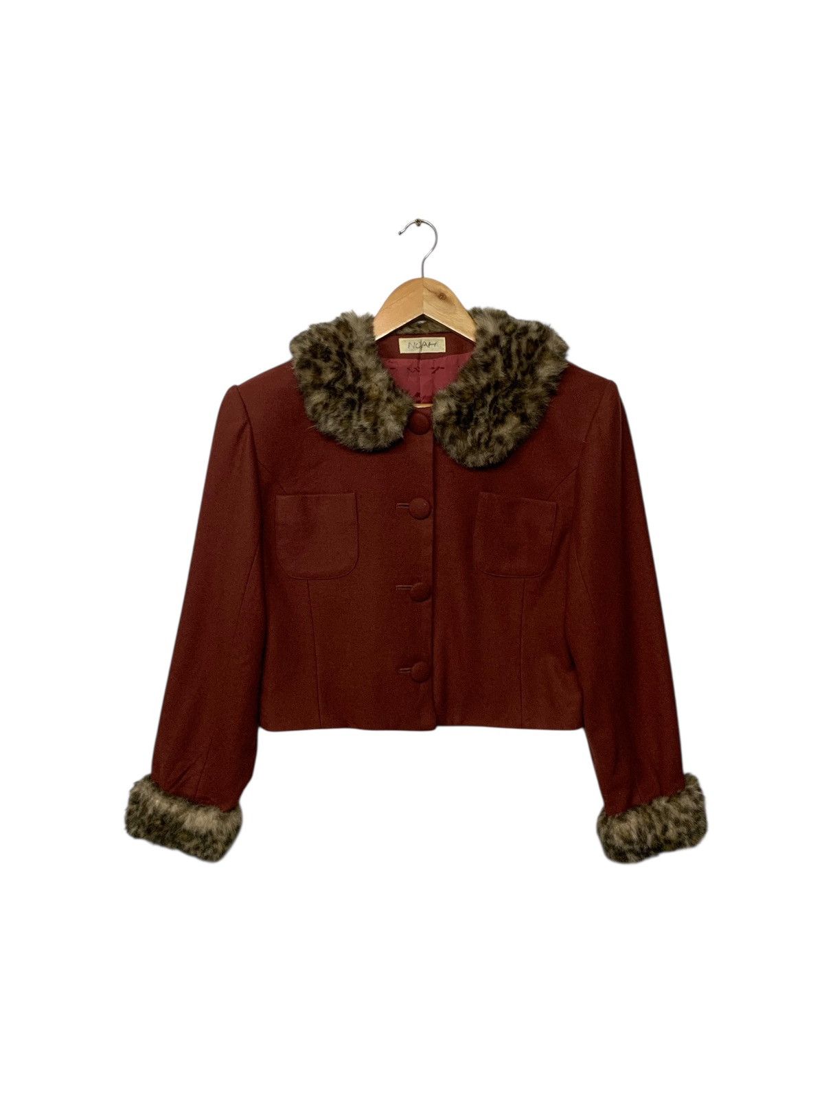 Noah Very Rare Noah Crop Top Fur Button Ups Jacket Size L / US 10 / IT 46 - 1 Thumbnail
