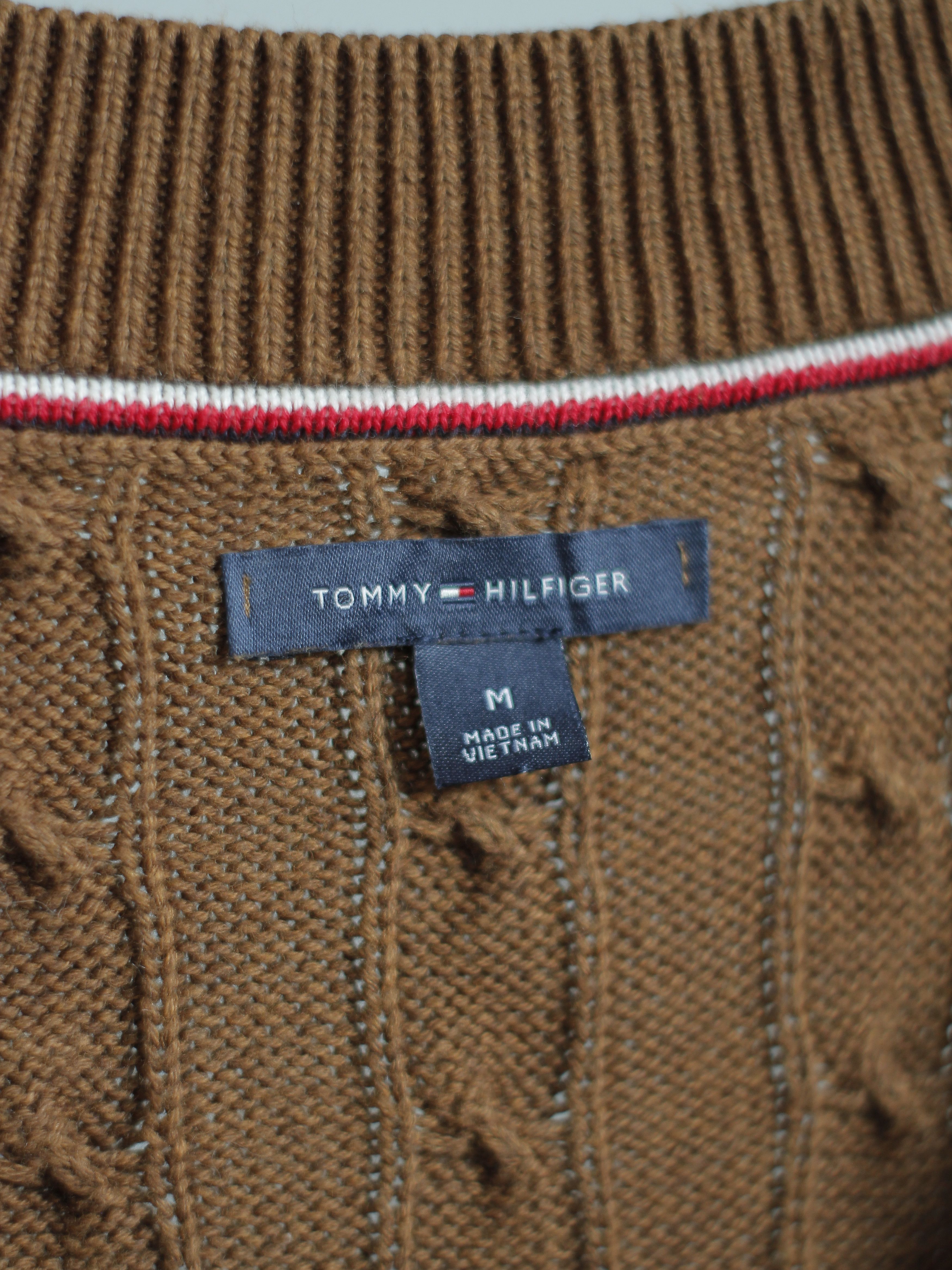 Tommy Hilfiger Tommy Hilfiger Women Sweate v neck pigtail knitting m brown Size M / US 6-8 / IT 42-44 - 6 Thumbnail