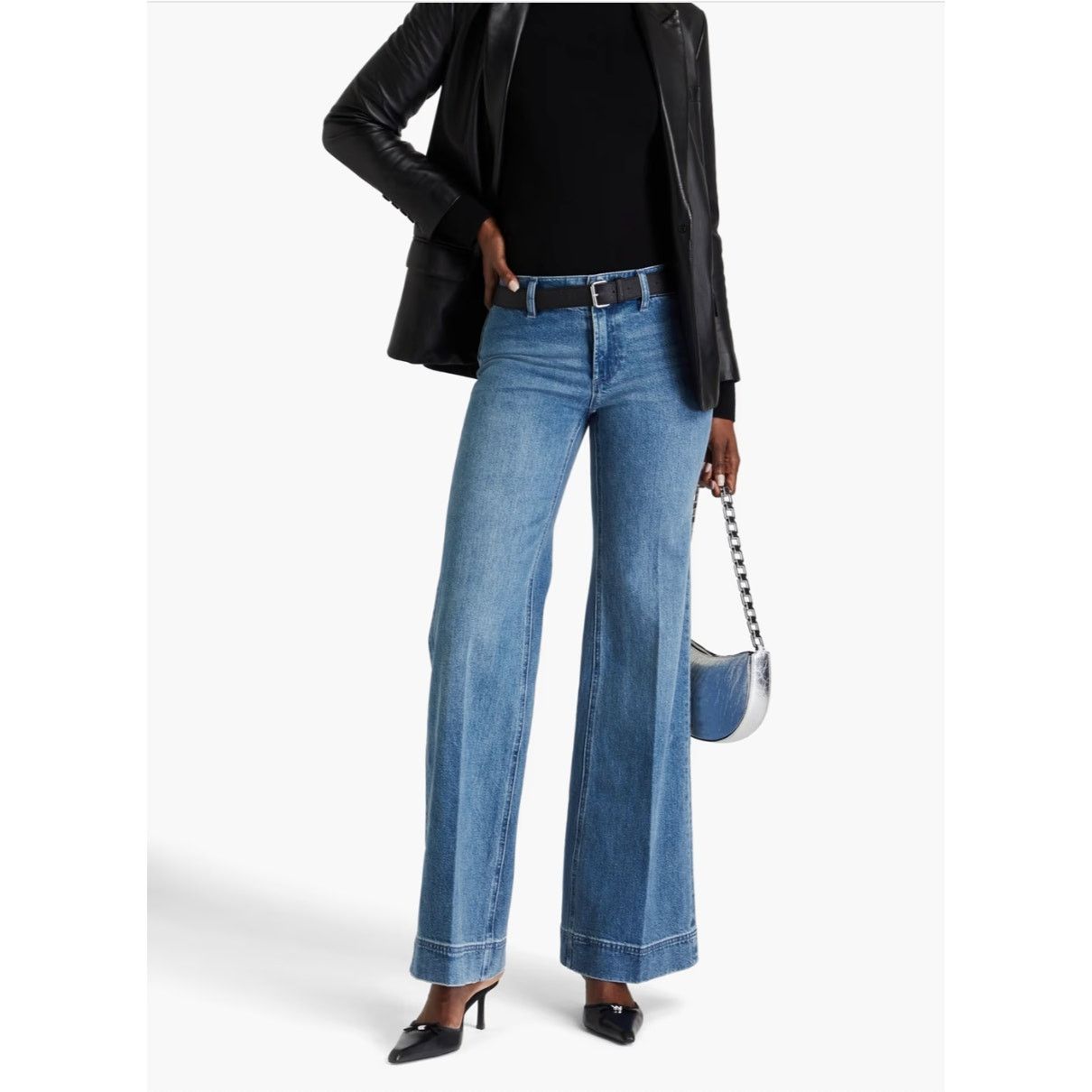 Alice + Olivia ALICE + OLIVIA Brian low-rise wide-leg jeans - Size 32 NWT Size 32" / US 10 / IT 46 - 2 Thumbnail