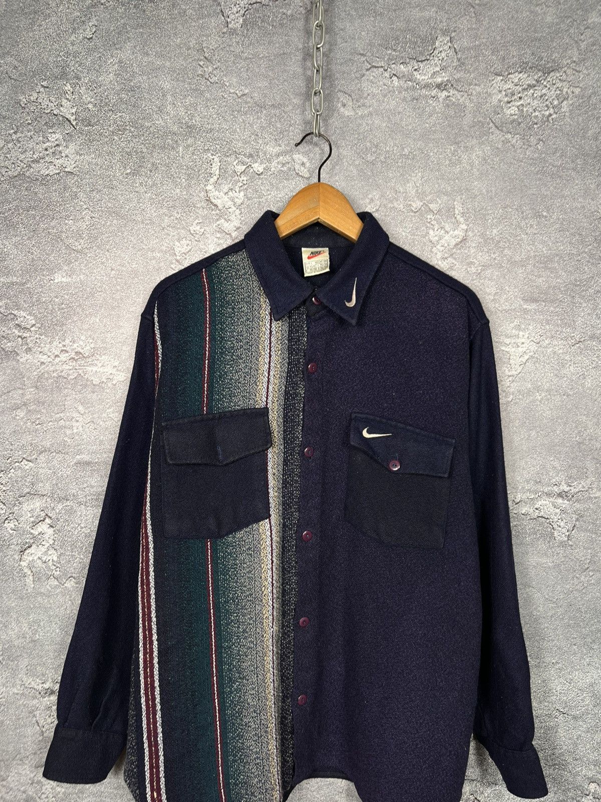 Nike Vintage Nike Andre Agassi Style Flanel Shirt Overshot Size US L / EU 52-54 / 3 - 2 Thumbnail