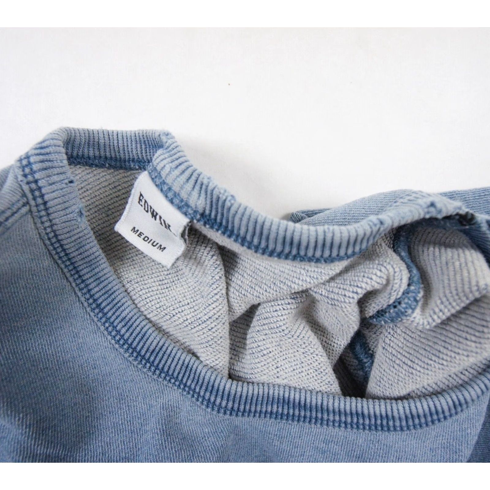 Edwin Edwin Women's Medium Blue Crewneck Sweatshirt Pullover Faded Casual Outdoor Size M / US 6-8 / IT 42-44 - 7 Thumbnail