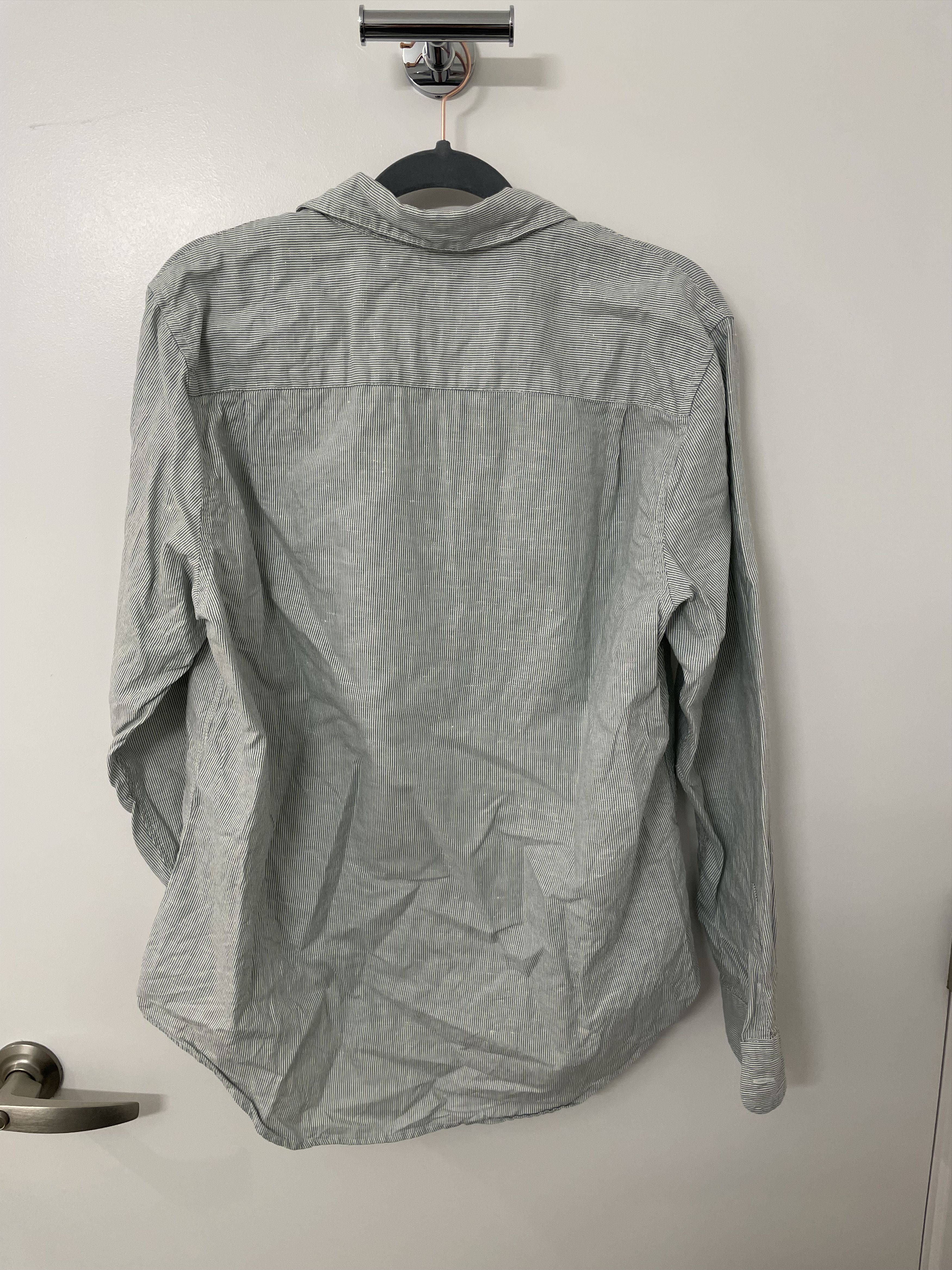 Giordano Giordano Button Up Blue Striped Shirt Size US L / EU 52-54 / 3 - 2 Thumbnail