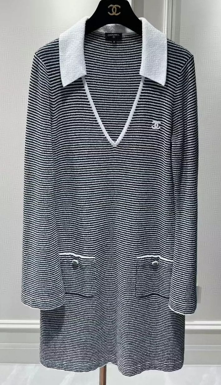 Chanel Chanel 23 Early Spring Vacation Series Black and White Str Size XS / US 0-2 / IT 36-38 - 9 Thumbnail