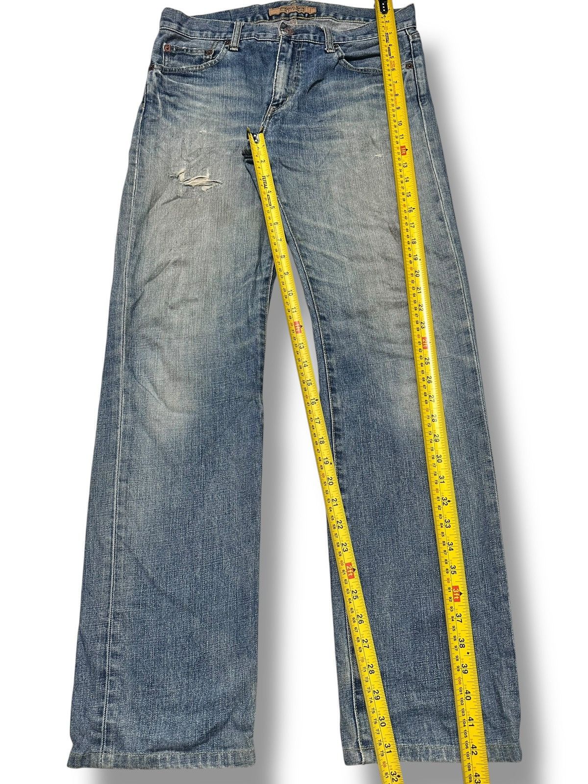 Uniqlo Uniqlo Vintage Distressed Straight Loose Style With Faded Size US 32 / EU 48 - 11 Thumbnail
