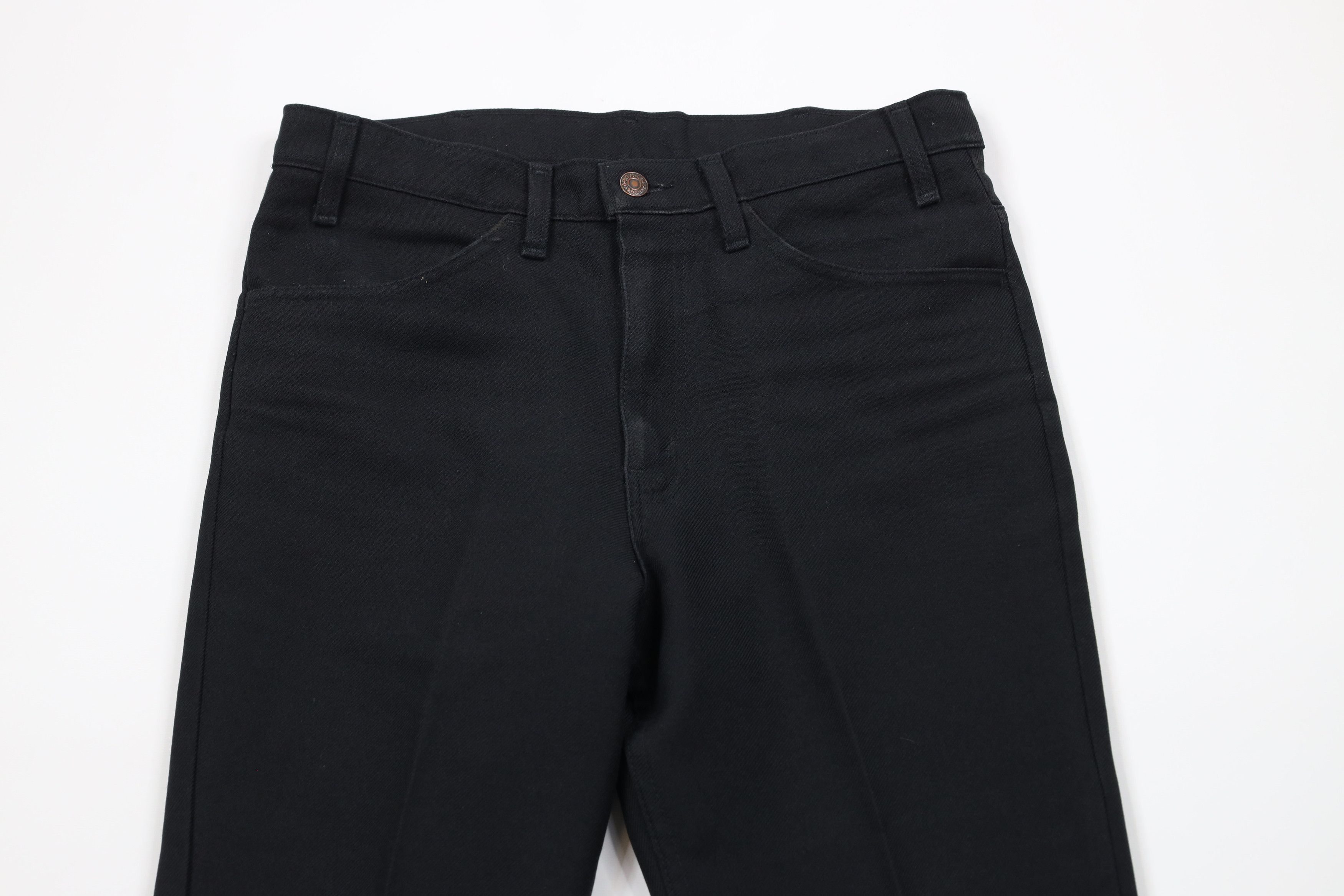 Levi's × Vintage Vintage 70s Levis Knit Flared Bootcut Chino Pants Black USA Size US 32 / EU 48 - 2 Thumbnail