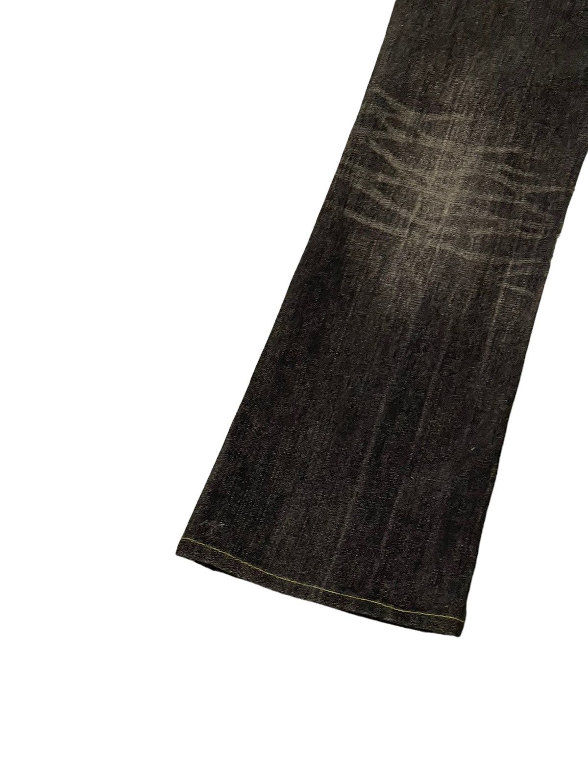 Japanese Brand Flare Jeans Wrangler Faded Distress Boot Cut 7🟦2 Size US 29 - 14 Thumbnail