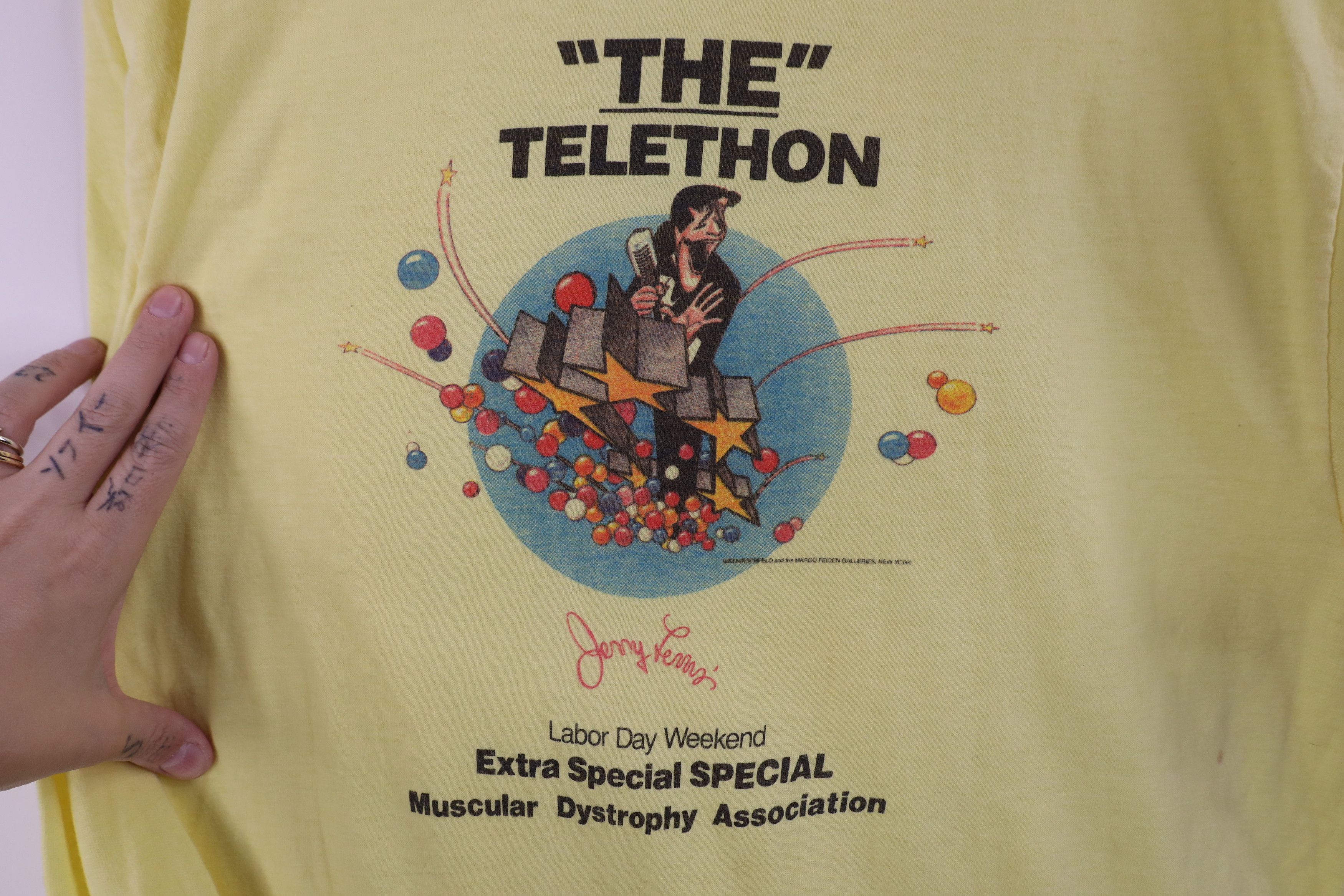 Vintage Vintage 70s The Telethon Muscular Dystrophy T-Shirt USA Size US XXL / EU 58 / 5 - 10 Thumbnail