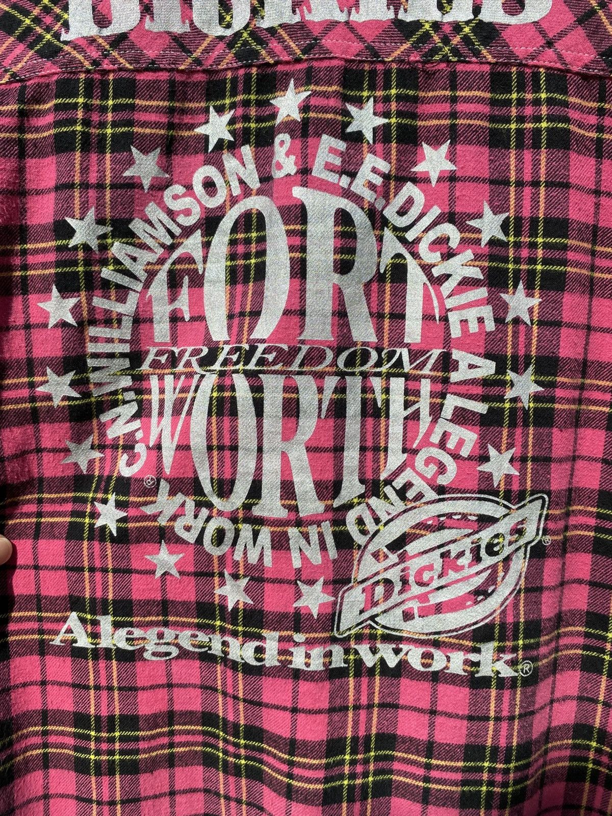 Dickies Dickies Pink Plaid Grunge Flannel Shirt Vintage Workwear Size ONE SIZE - 18 Thumbnail